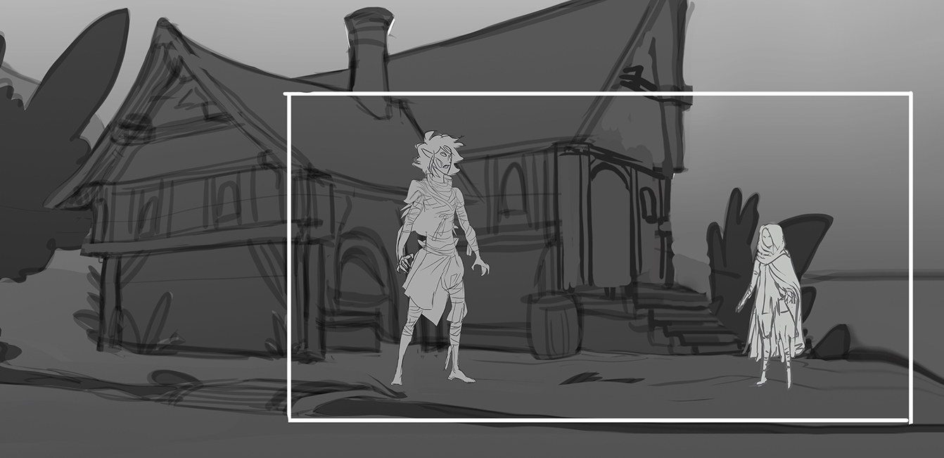 Rook visual novel Layout example one