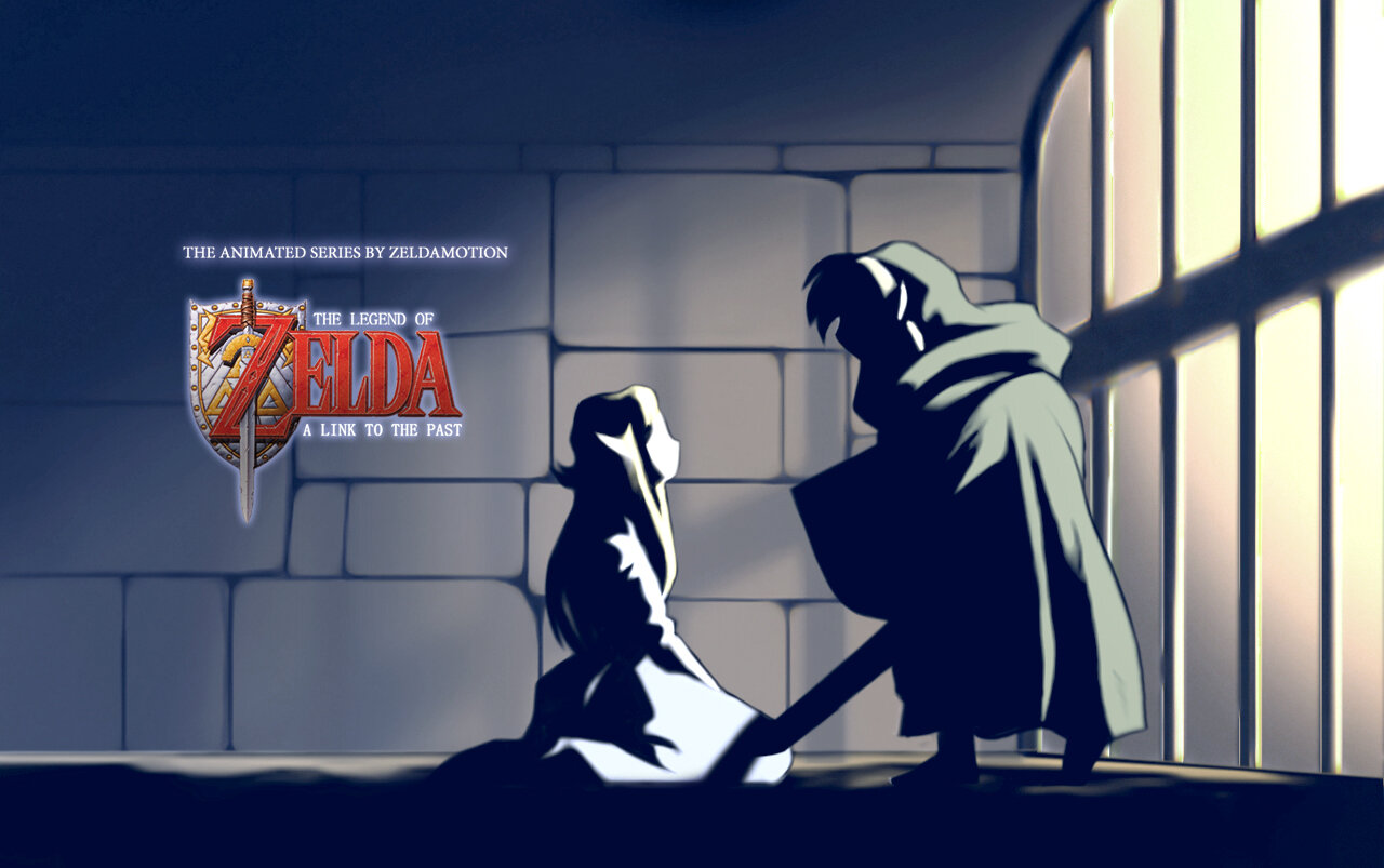 Zeldamotion Link and Zelda Silhouette.jpg