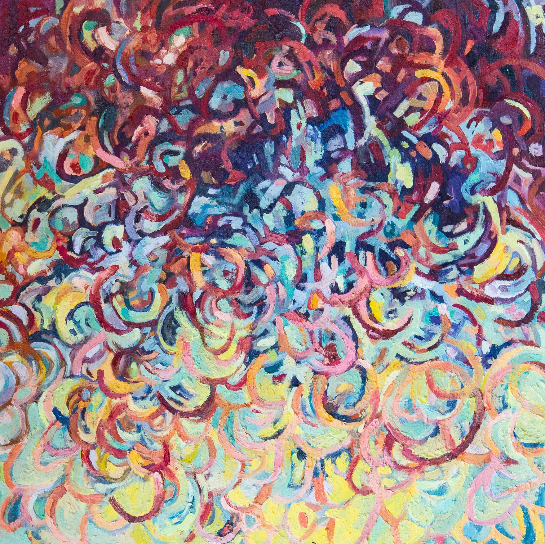 For Micah, 2017, oil on canvas, 24 x 25 inches