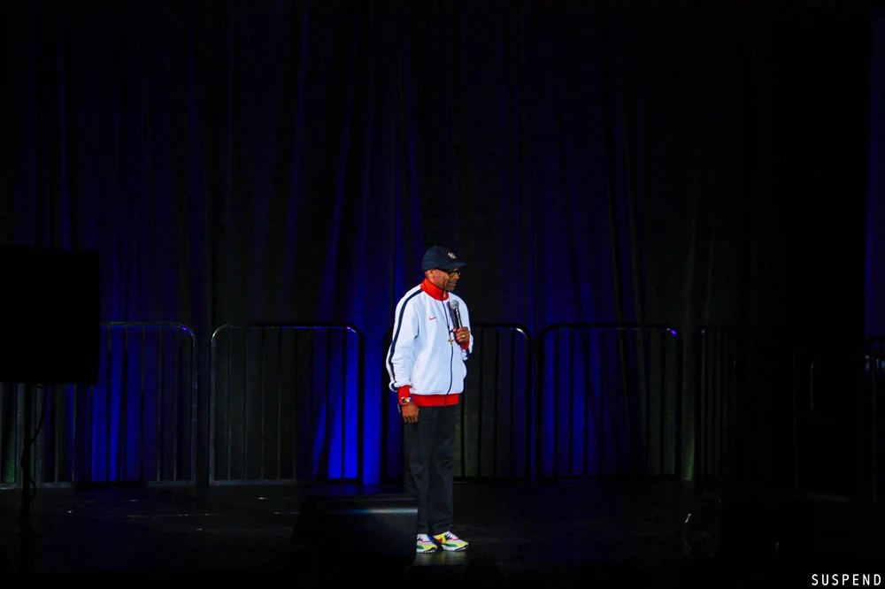 SPIKE LEE SPEAKS TO STUDENTS AT UC RIVERSIDE TO MARK THE END OF THE SCHOOL YEAR