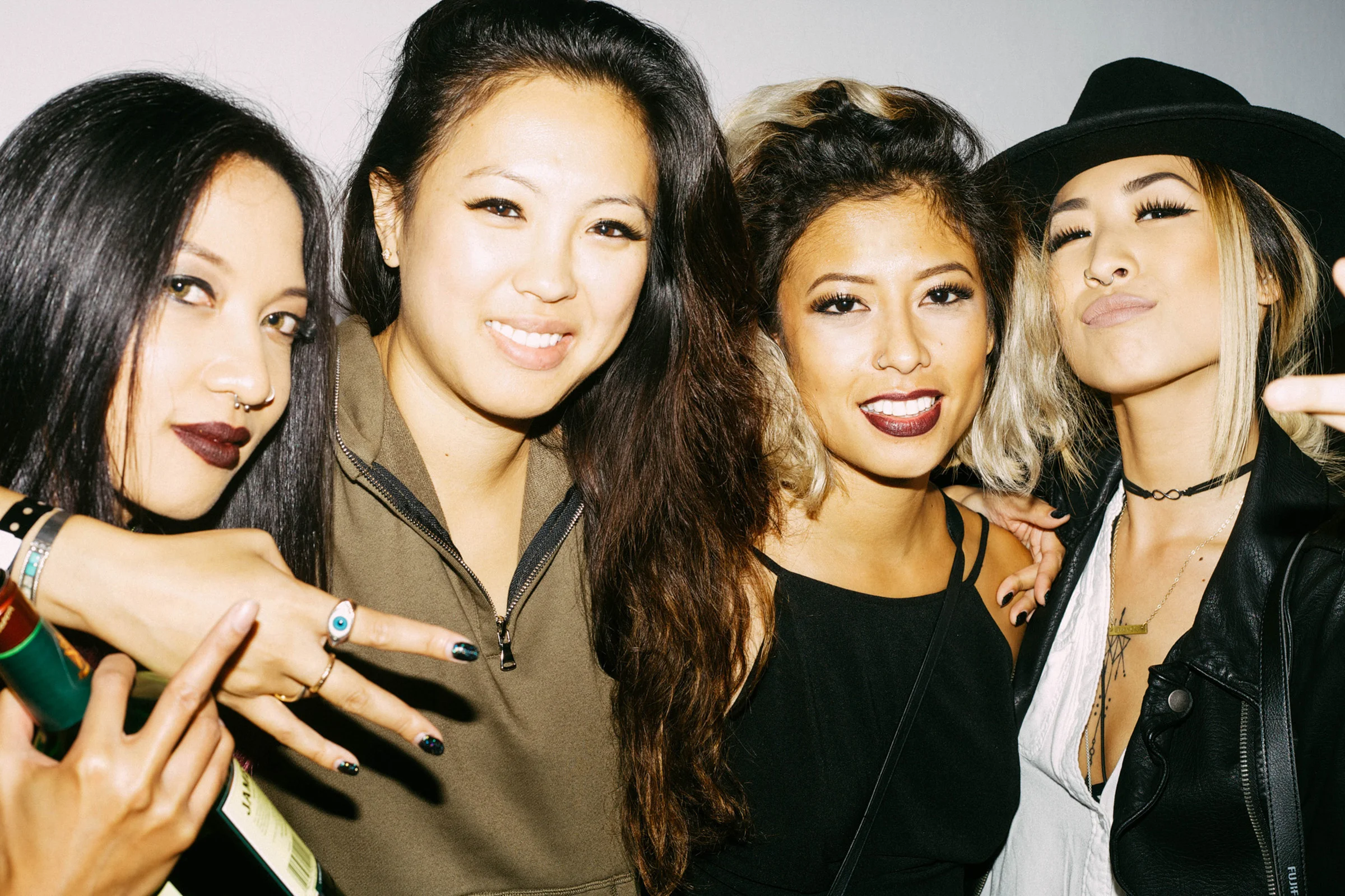 SUSPEND Fashion Editor Leslie Corpuz, EIC Diane Abapo, Arnelle Lozada, and Stacy Chung at #NIGHTSWIMDTLA (Oct 1) presented by SUSPEND Magazine, HLZ BLZ, DOPE Fairfax, Ladies First Events, and LOVE+MADE. / Photo: © Arnelle Lozada
