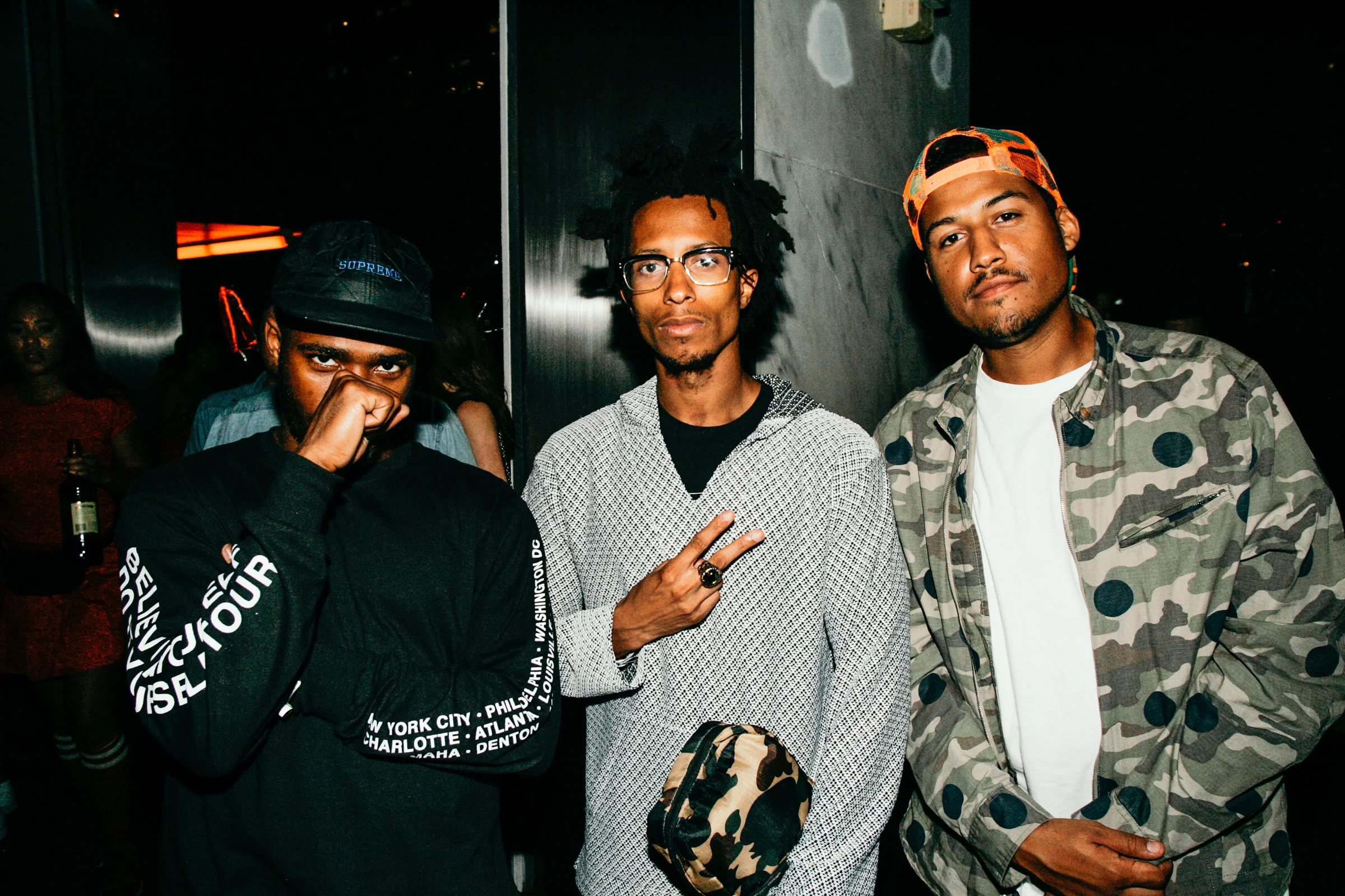 Kurtis Asberry of DOPE Fairfax (middle) at #NIGHTSWIMDTLA (Oct 1) presented by SUSPEND Magazine, HLZ BLZ, DOPE Fairfax, Ladies First Events, and LOVE+MADE. / Photo: © Jonathan Tate for SUSPEND Magazine
