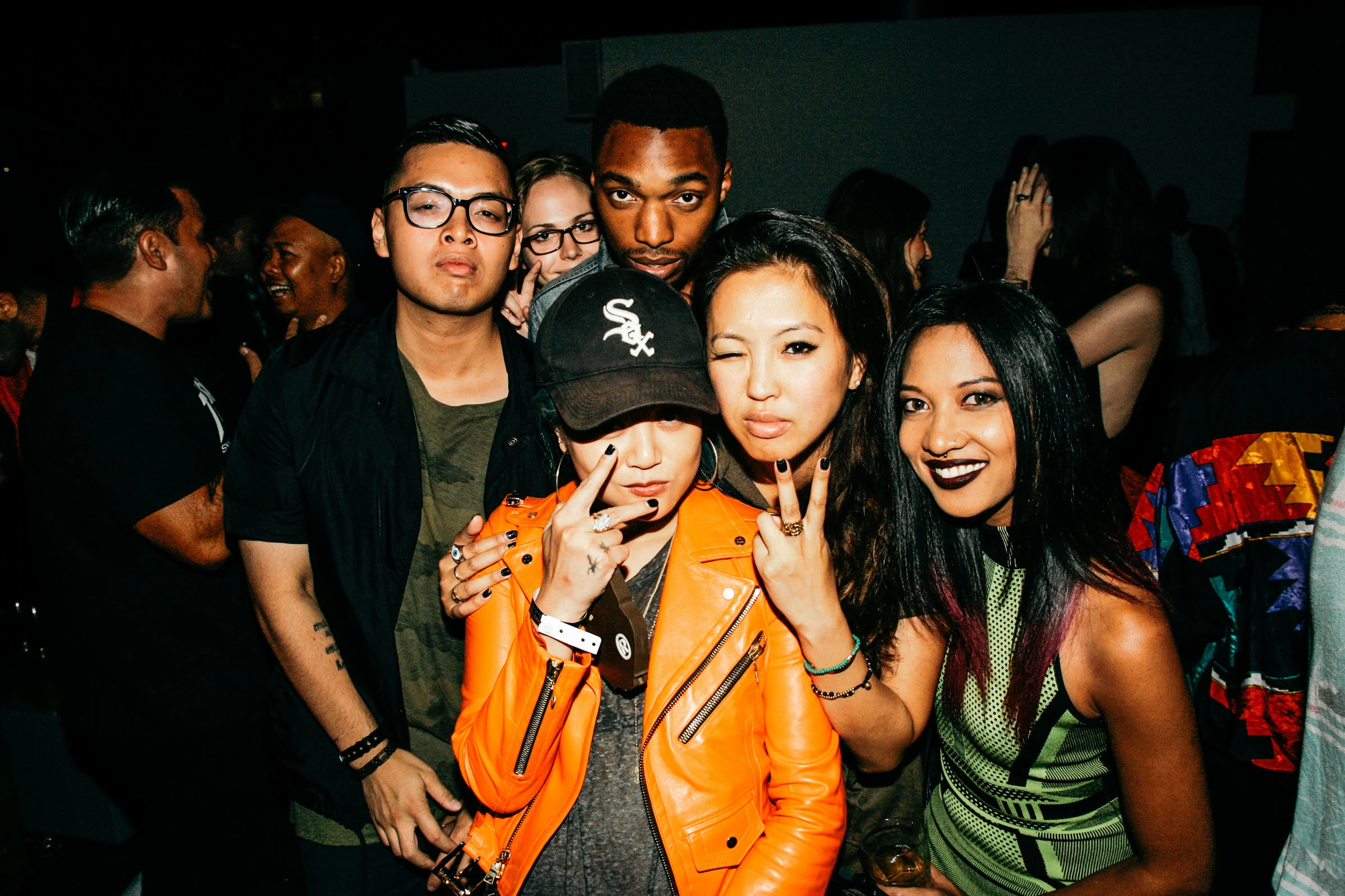ISSUE 06 featured artist Louis Deguzman and Julian Bell of RSVP Gallery/Just Don with Bana Bongolan of Diamond Women's and Diane Abapo and Leslie Corpuz at #NIGHTSWIMDTLA (Oct 1) presented by SUSPEND Magazine, HLZ BLZ, DOPE Fairfax, Ladies First Eve