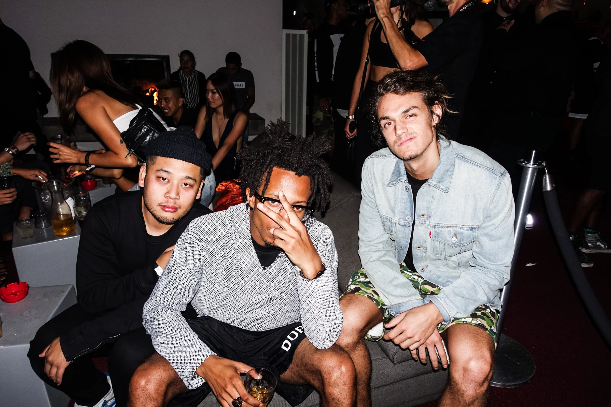 Randy Nakajima, Kurtis Asberry and J-Mac at #NIGHTSWIMDTLA (Oct 1) presented by SUSPEND Magazine, HLZ BLZ, DOPE Fairfax, Ladies First Events, and LOVE+MADE. / Photo: © Randy Nakajima