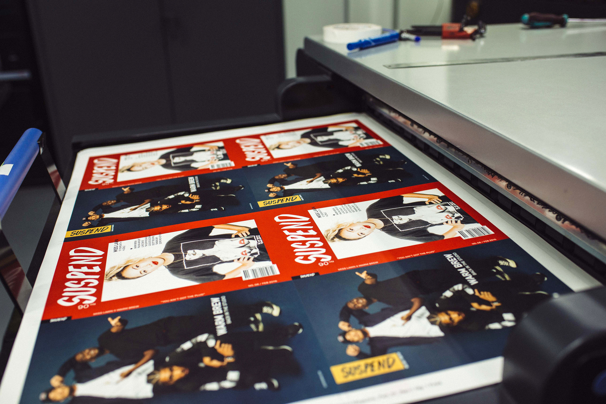  Behind-the-scenes of the printing process for SUSPEND Magazine ISSUE 06. / Photo: © Diane Abapo 