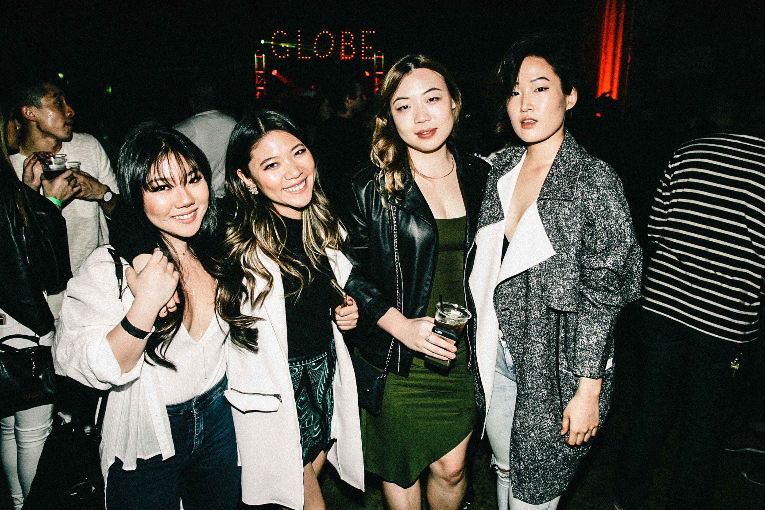  Christy J. Kim of SUSPEND with family and friends at the ISSUE 06 Release Party x 10YR HLZBLZ Anniversary (Feb 11) at Globe Theater. / Photo: © Jonathan Tate for SUSPEND Magazine. 