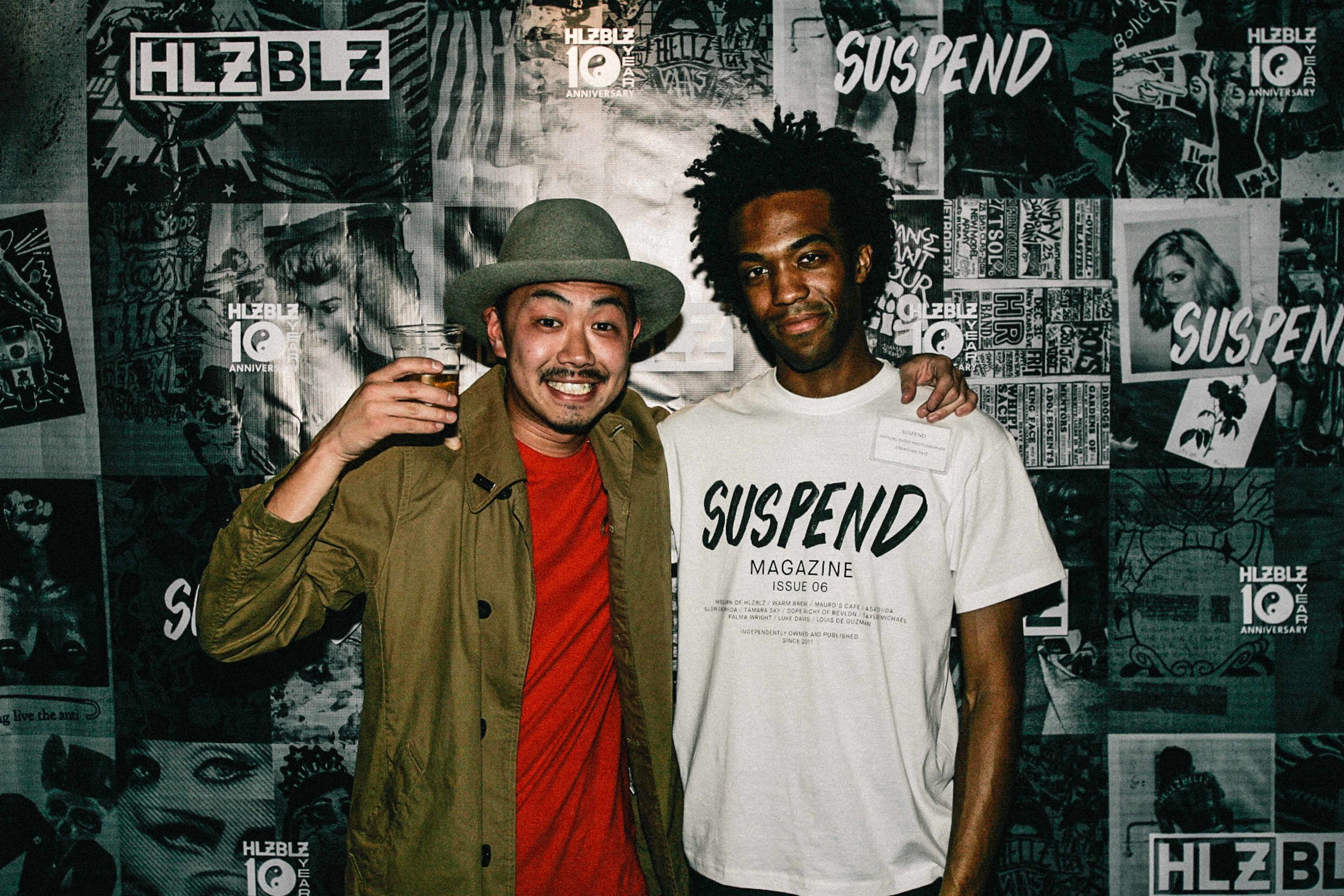  Asato Iida and Jonathan Tate at the ISSUE 06 Release Party x 10YR HLZBLZ Anniversary (Feb 11) at Globe Theater. / Photo: © Jonathan Tate for SUSPEND Magazine. 