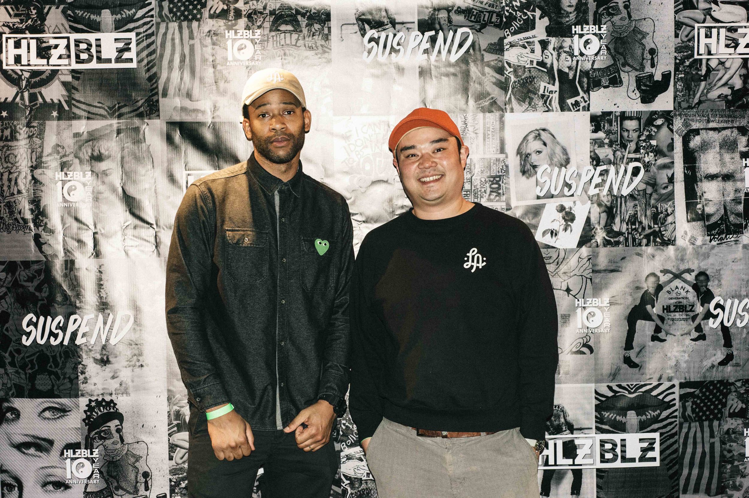  Joel and Steve of Small Shop LA at the ISSUE 06 Launch x HLZBLZ 10Year Anniversary (Feb 11) at Globe Theater. / Photo: © Jordan Abapo for SUSPEND Magazine 