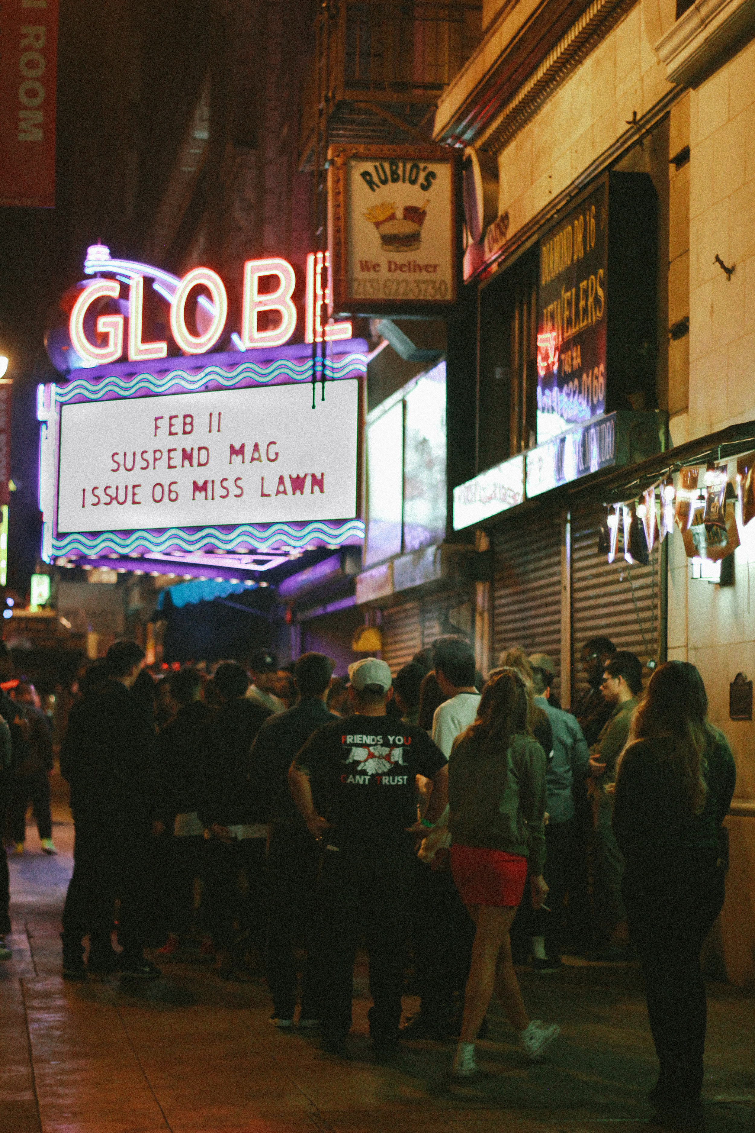  The line outside the SUSPEND Magazine ISSUE 06 Launch at Globe Theater (Feb 11). / Photo: © Emil Ravelo, SUSPEND Magazine. 