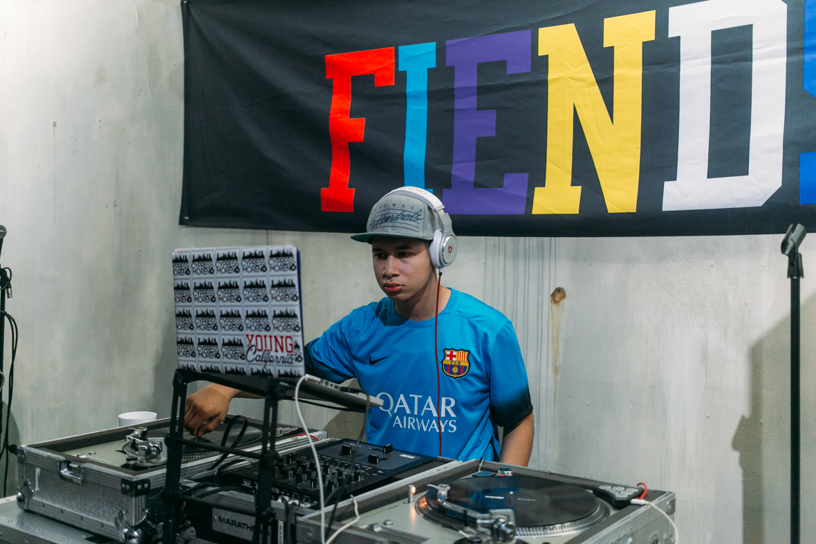  DJ Cypress Moreno at FIENDSHOP LA (April 2) on Melrose. /&nbsp;Photo: © Kayla Reefer for SUSPEND Magazine 
