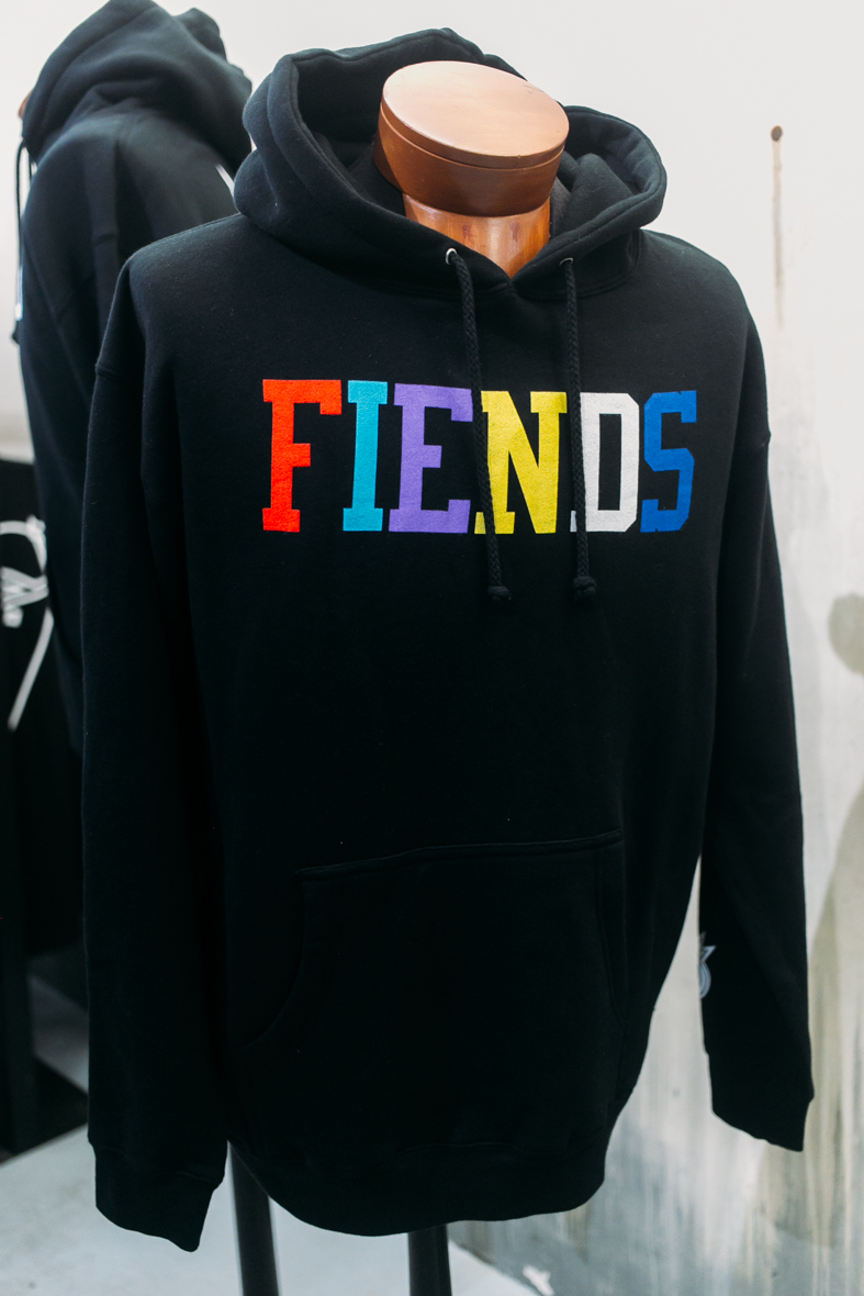  The FIENDS hoodie at FIENDSHOP LA (April 2) on Melrose. /&nbsp;Photo: © Kayla Reefer for SUSPEND Magazine 
