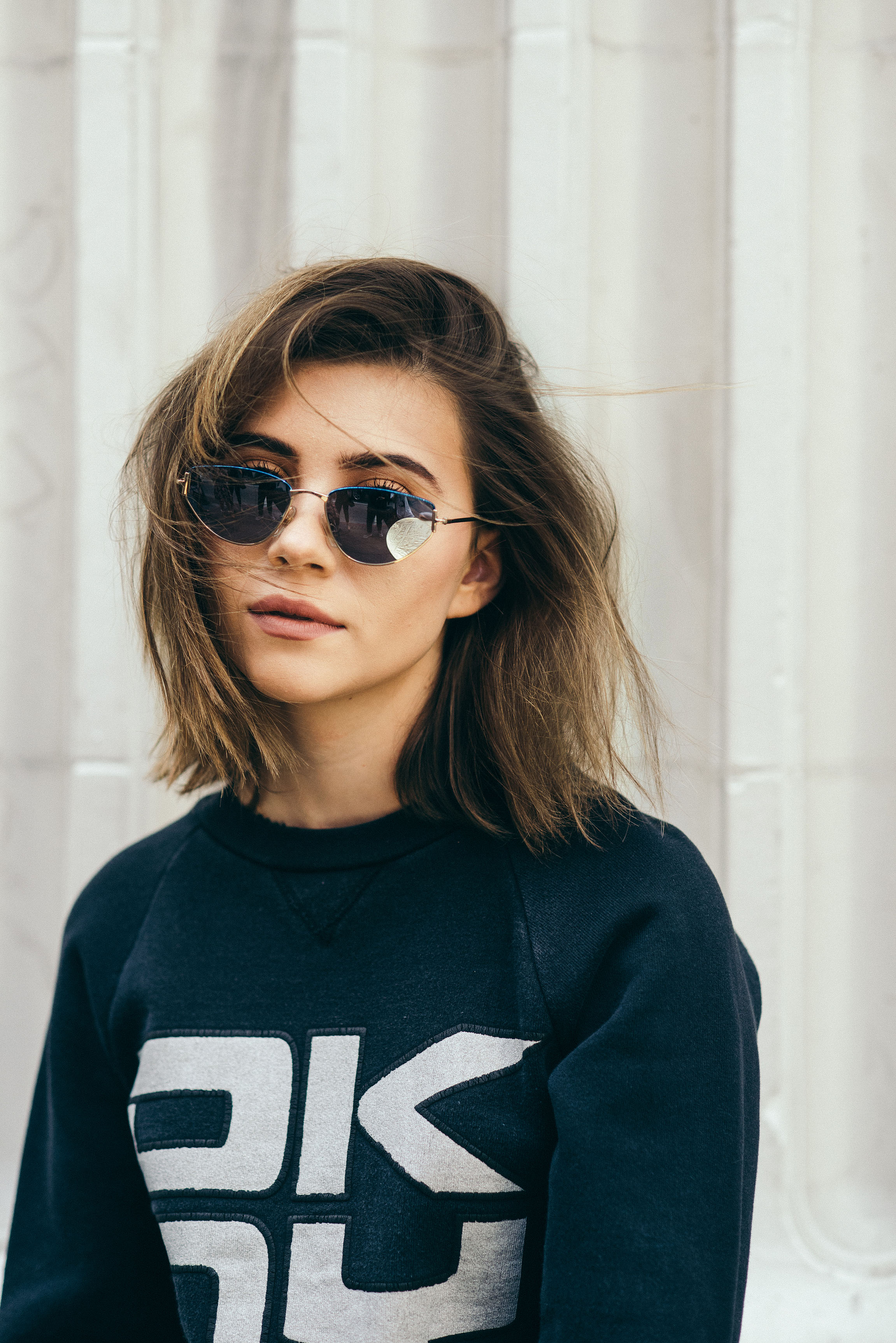  Olivia Stuck for SUSPEND Magazine photographed by Diane Abapo;   Small Shop LA &nbsp;glasses; DKNY sweatshirt from  Tried &amp; True Co.&nbsp;   
