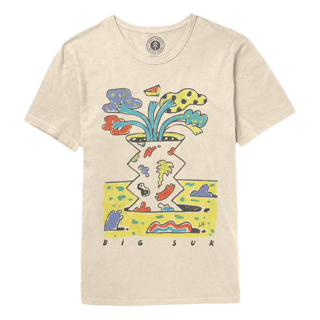   Parks Project &nbsp;releases tee collaboration with Steven Harrington to benefit Henry Miller Memorial Library, $36.&nbsp;/ Photo Courtesy of Parks Project 