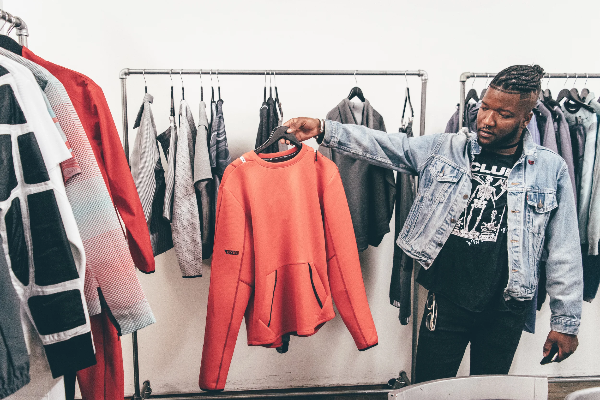 DYNE Showroom during NYFWM. / Photo: © Nabil Miftahi for SUSPEND Magazine.