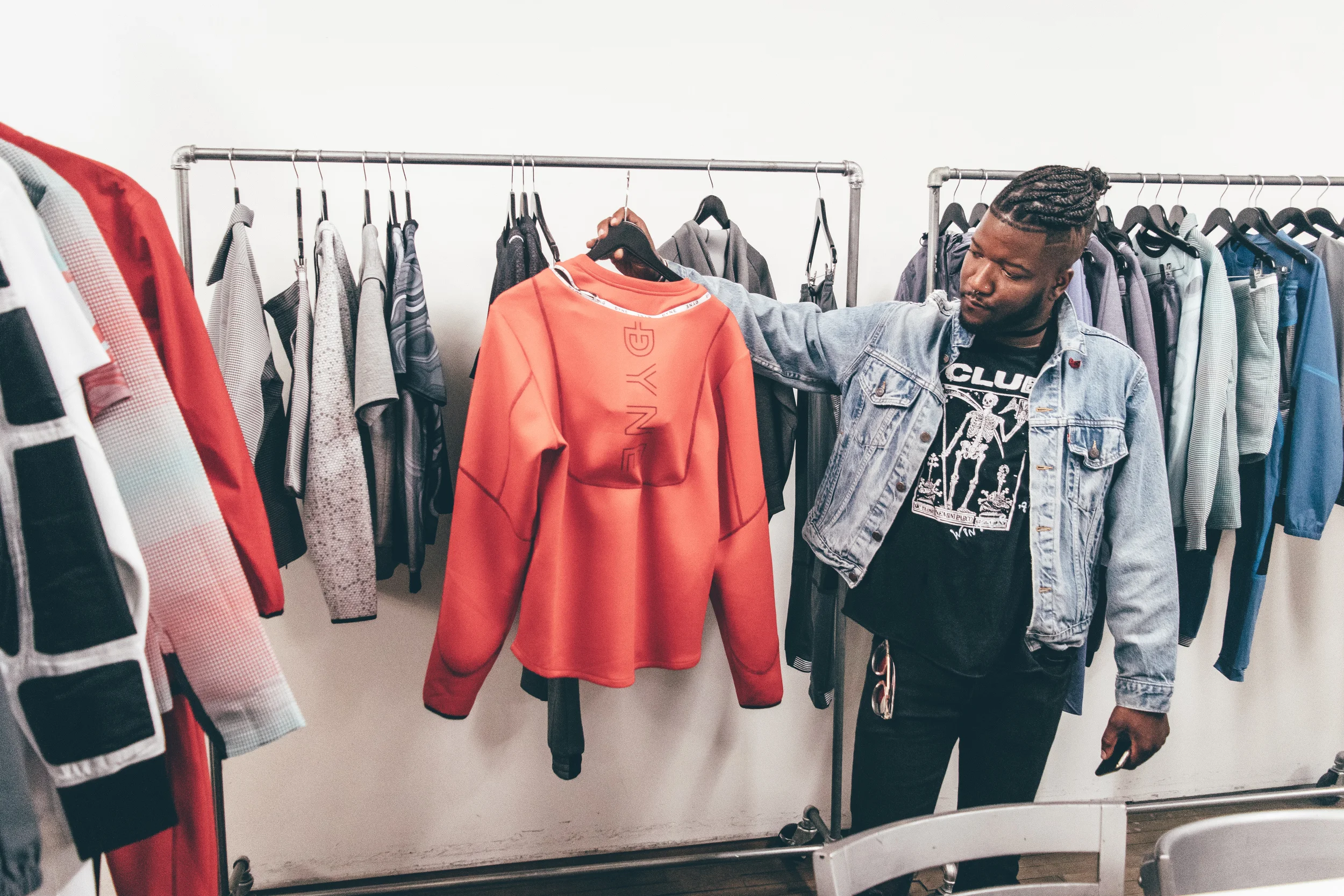 DYNE Showroom during NYFWM. / Photo: © Nabil Miftahi for SUSPEND Magazine.
