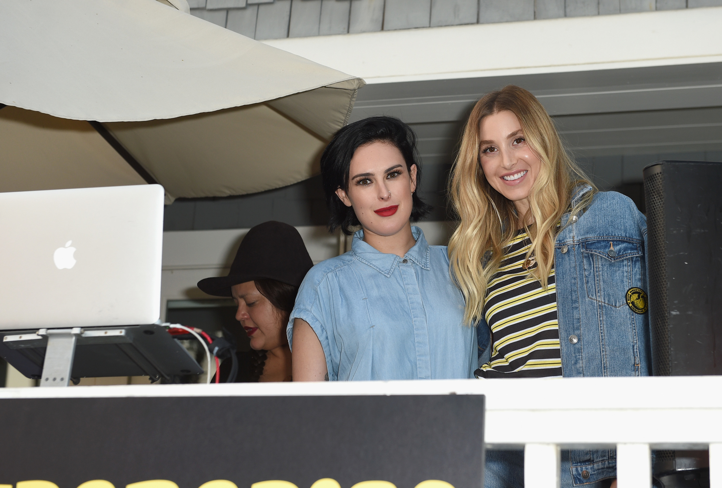  Actress Rumer Willis and Whitney Port attend Buff Monster x Minions x Rusty Lost in Paradise Capsule Collection launch event on July 28, 2016 in Santa Monica, California.&nbsp; (Photo by Joshua Blanchard/WireImage) 