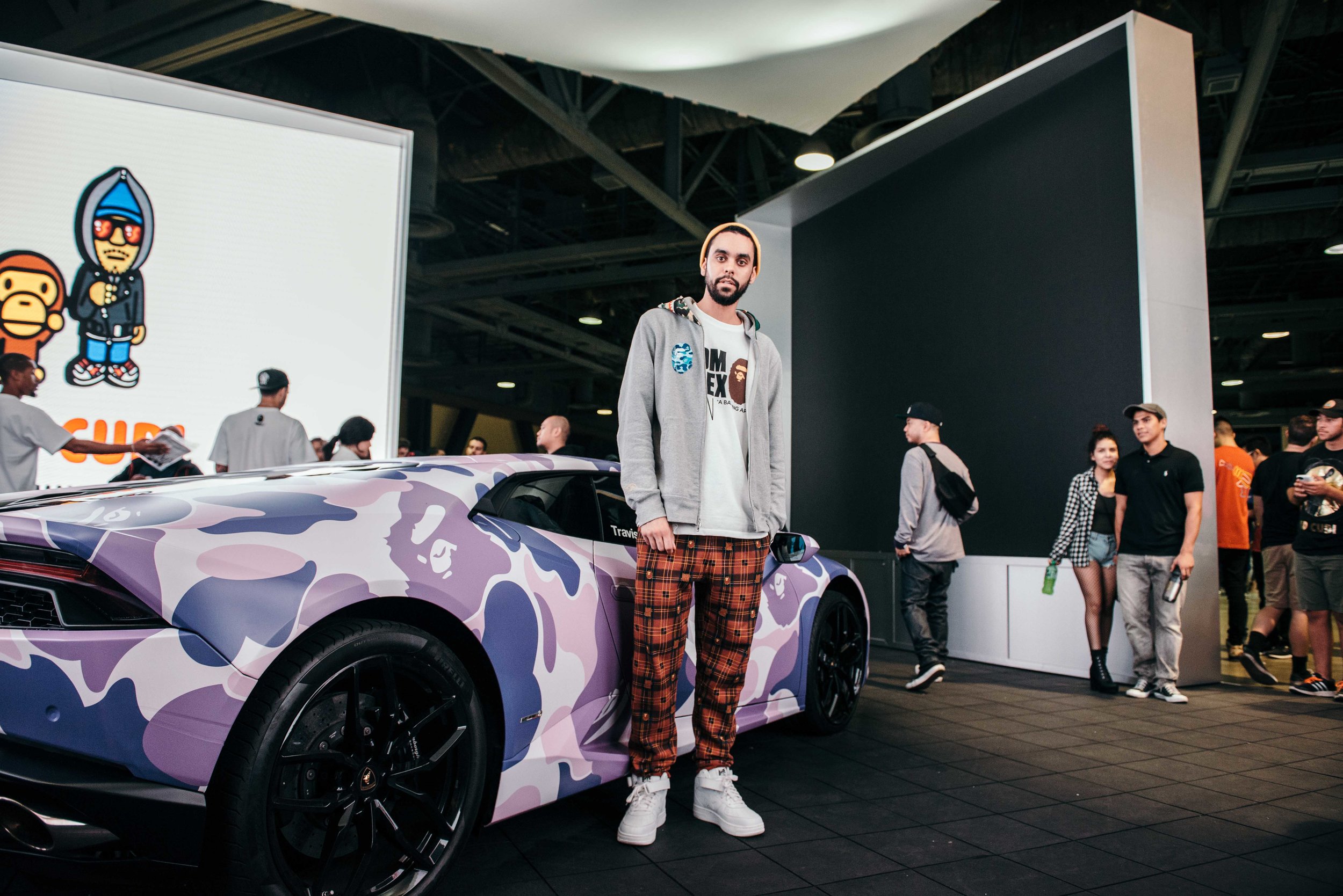  Tyler, BAPE at ComplexCon 2016 (Travis Scott x BAPE Purple Camo Lamborghini)&nbsp;/ Photo © Diane Abapo for SUSPEND Magazine 