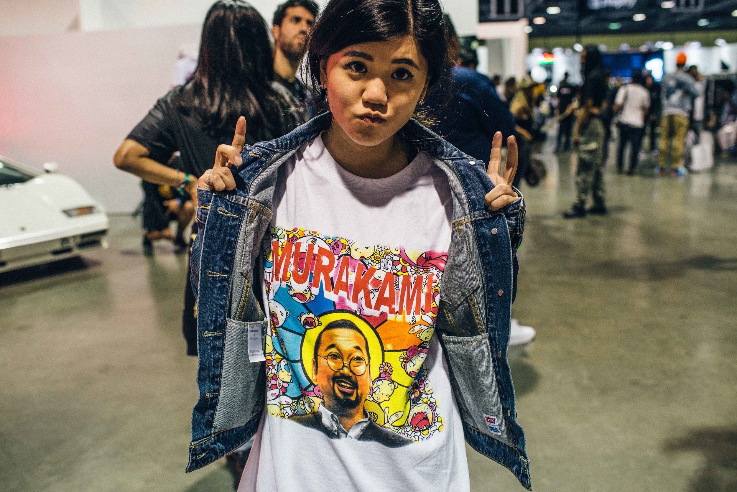  Vae of RSVP Gallery wearing a bootleg-inspired Murakami tee she designed at ComplexCon 2016. / Photo: © Diane Abapo for SUSPEND Magazine 