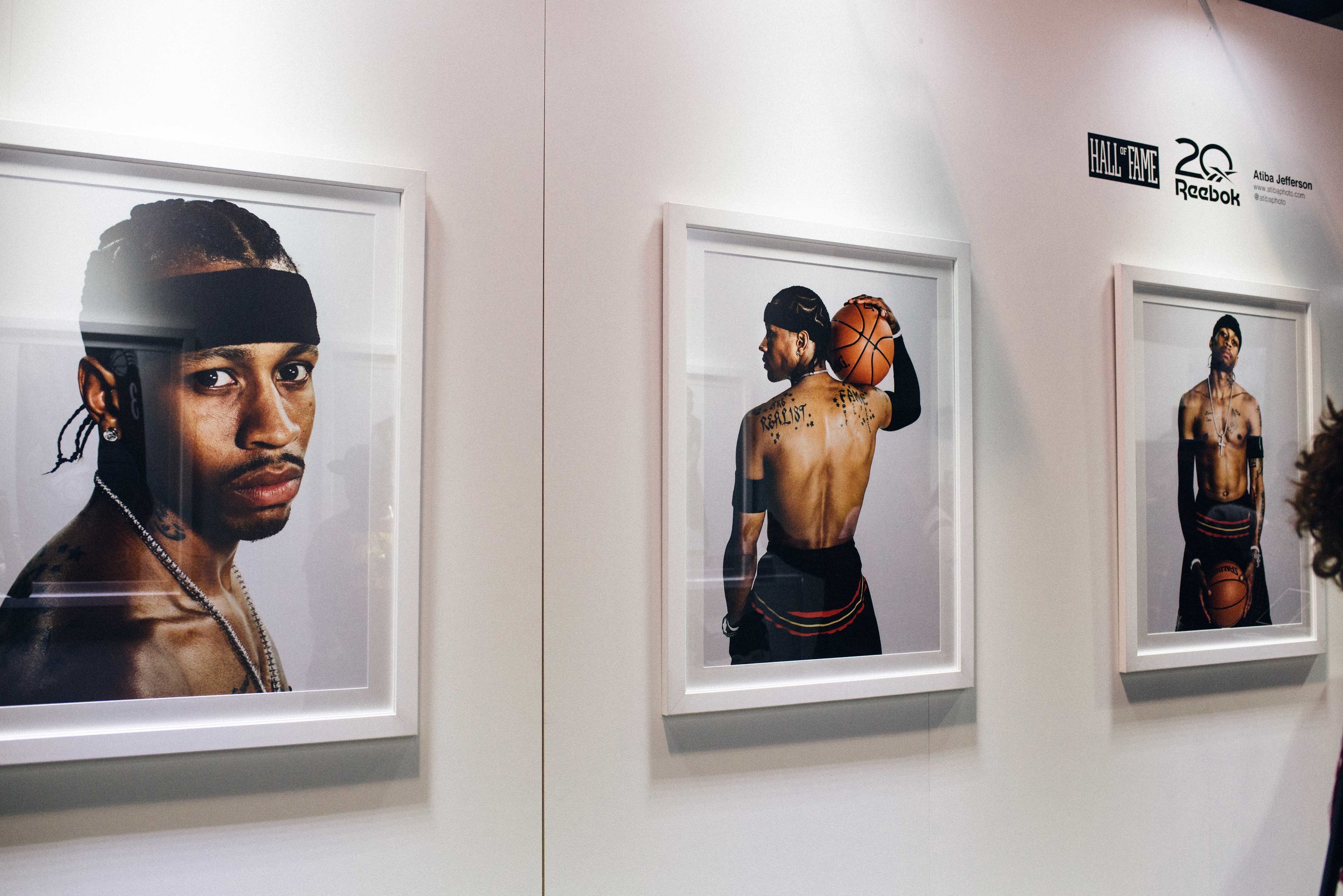  Atiba Jefferson's portrait series of Allen Iverson at the Hall of Fame X Reebok installation at ComplexCon 2016. / Photo: © Diane Abapo for SUSPEND Magazine 