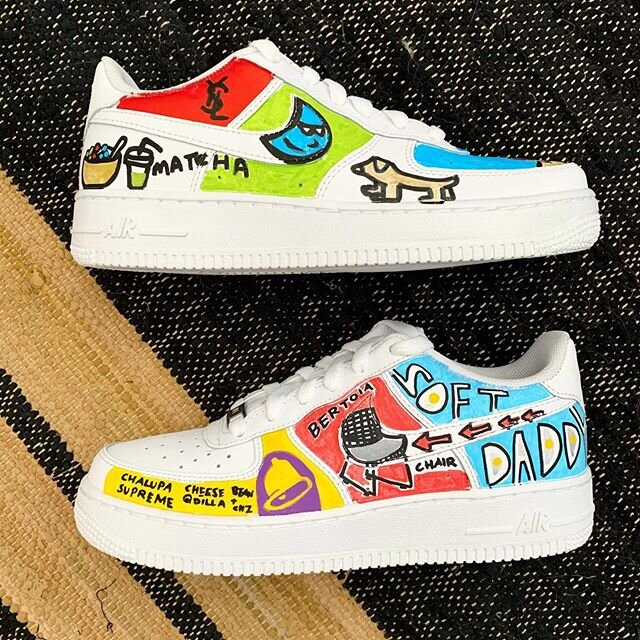 &lsquo;Softdaddy Manifesto&rsquo; on some @nike AF-1s with @posca_usa markers, for Leslie #dianedoodles #softdaddy