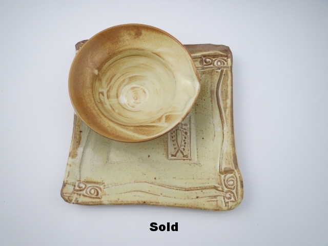 Yellow Salt Plate &amp; Bowl Set