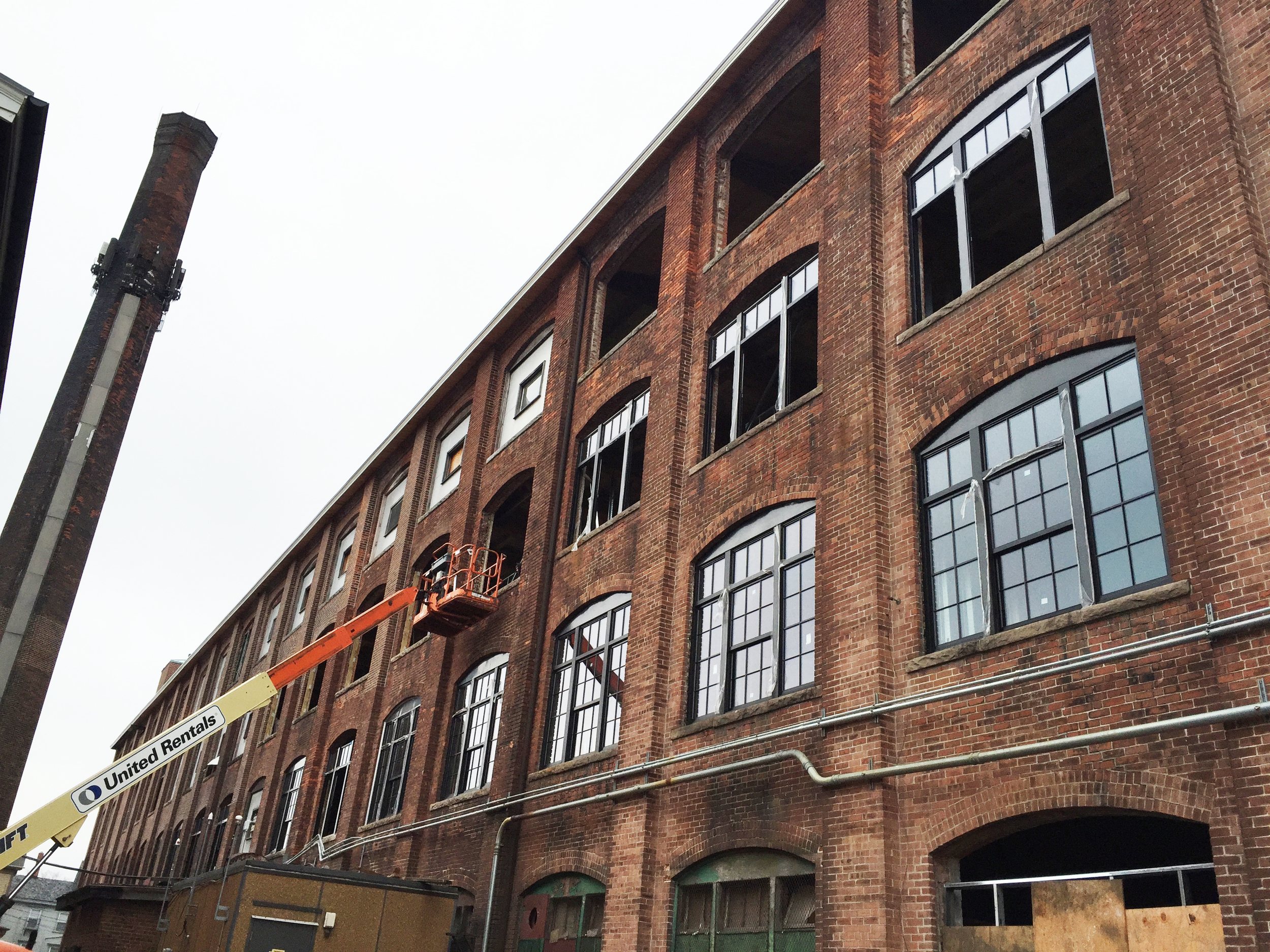 Finally new windows being installed at Cromwell Mills . Photo credit: Anastasia Laurenzi