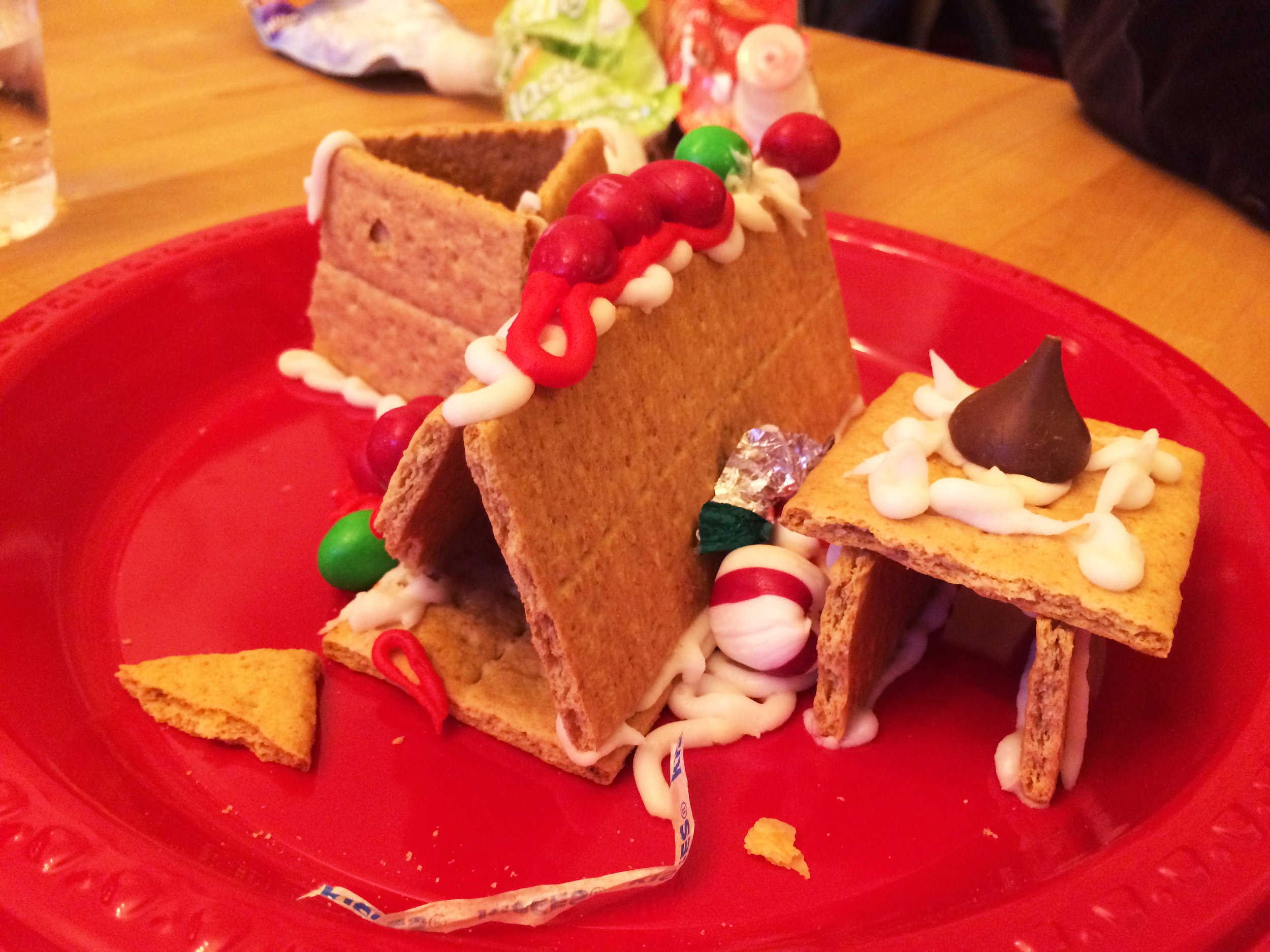 Celia, age 4, created this post modern ginger bread house