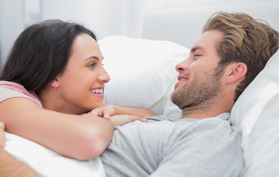 If you are sleeping in separate beds, just make time for pillow talk!