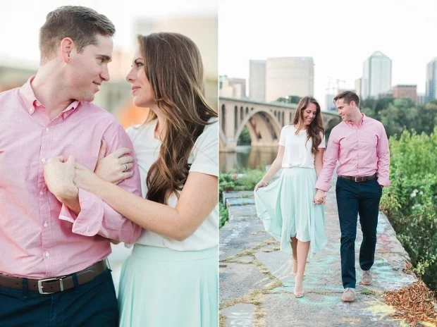 Find out the secret to why some couples are less stressed and happier during their engagement! Image via Abby Grace Photography