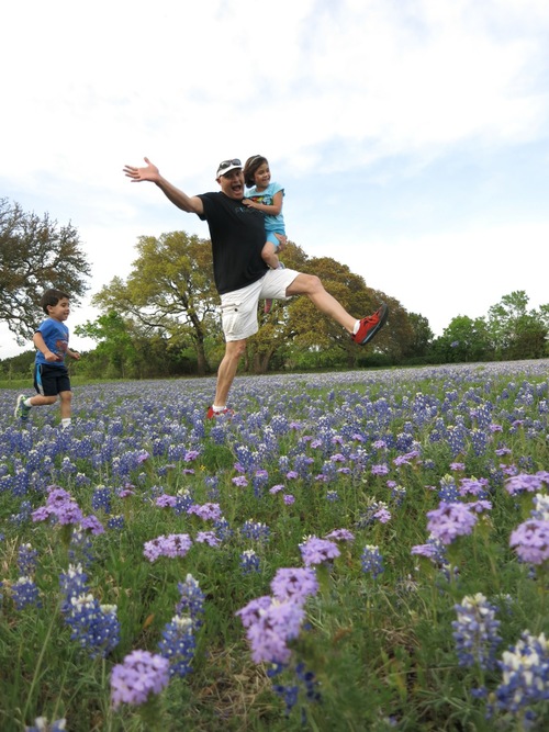 Bluebonnet Jumping