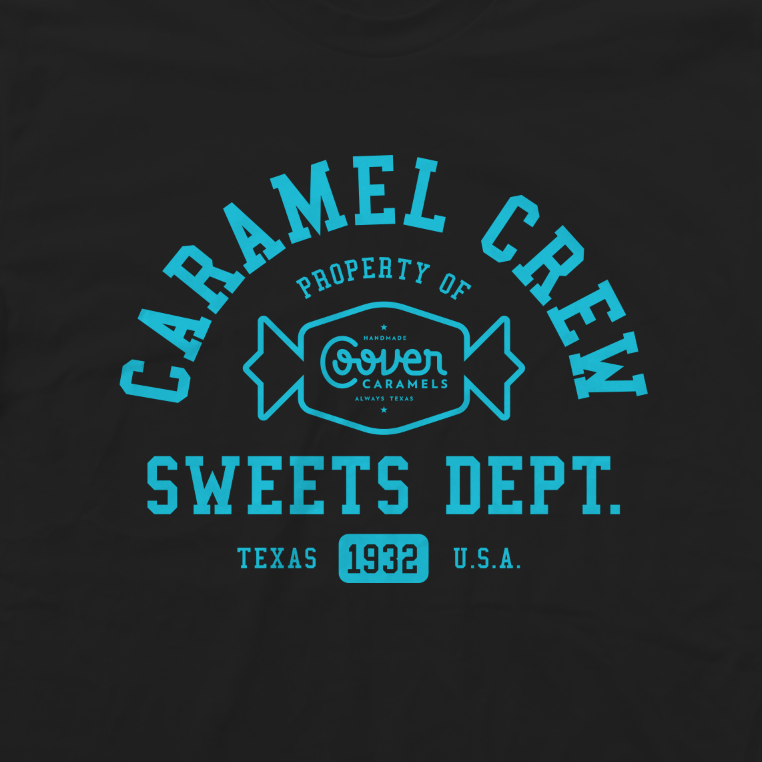 Caramel Crew Black:Teal-50:50 American Apparel.png
