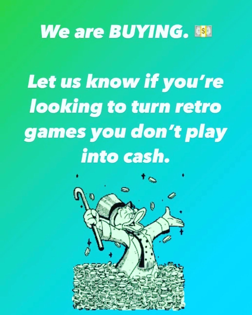 New Re-Open date: July 10th at NOON! Our new hours starting this day will be Tuesday-Saturday 12-7pm. Masks will be required for entry. No more than 5 shoppers at a time to start. And in the meantime WE ARE BUYING. Hit us up if you have a collection 