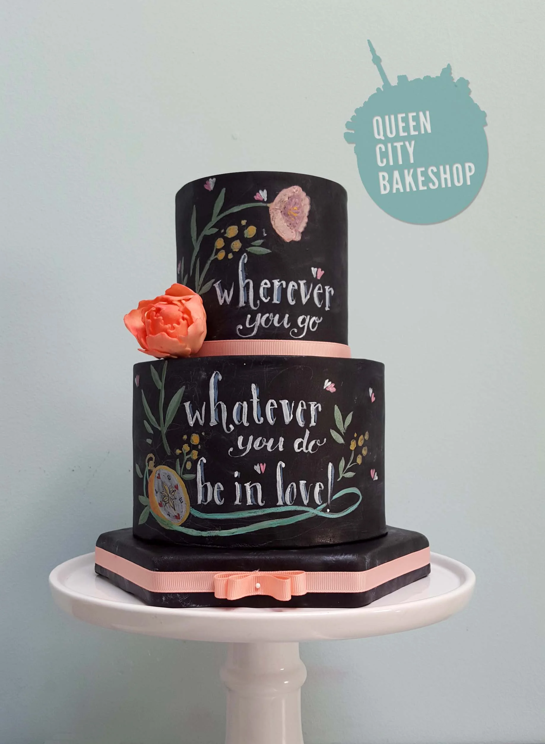 Chalkboard Wedding Cake — April Julian Cakes