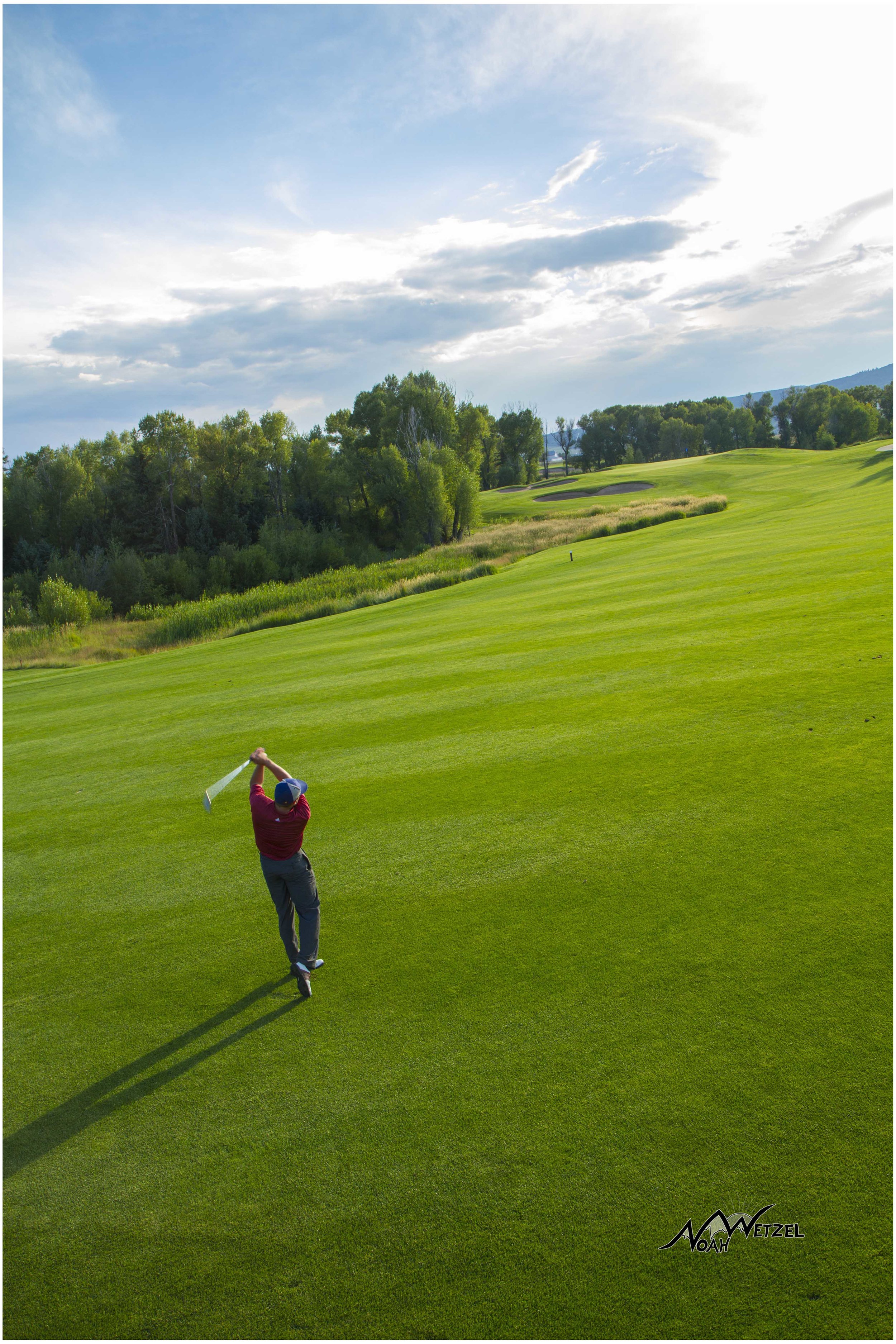 My brother Ben on the Hole 9 Approach