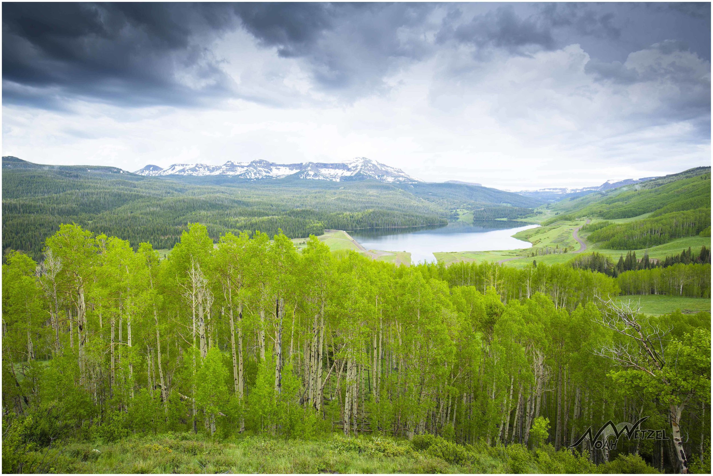 Flat Top Mountain above Yamcolo Reservoir. Flat Tops Wilderness. Yampa, Colorado