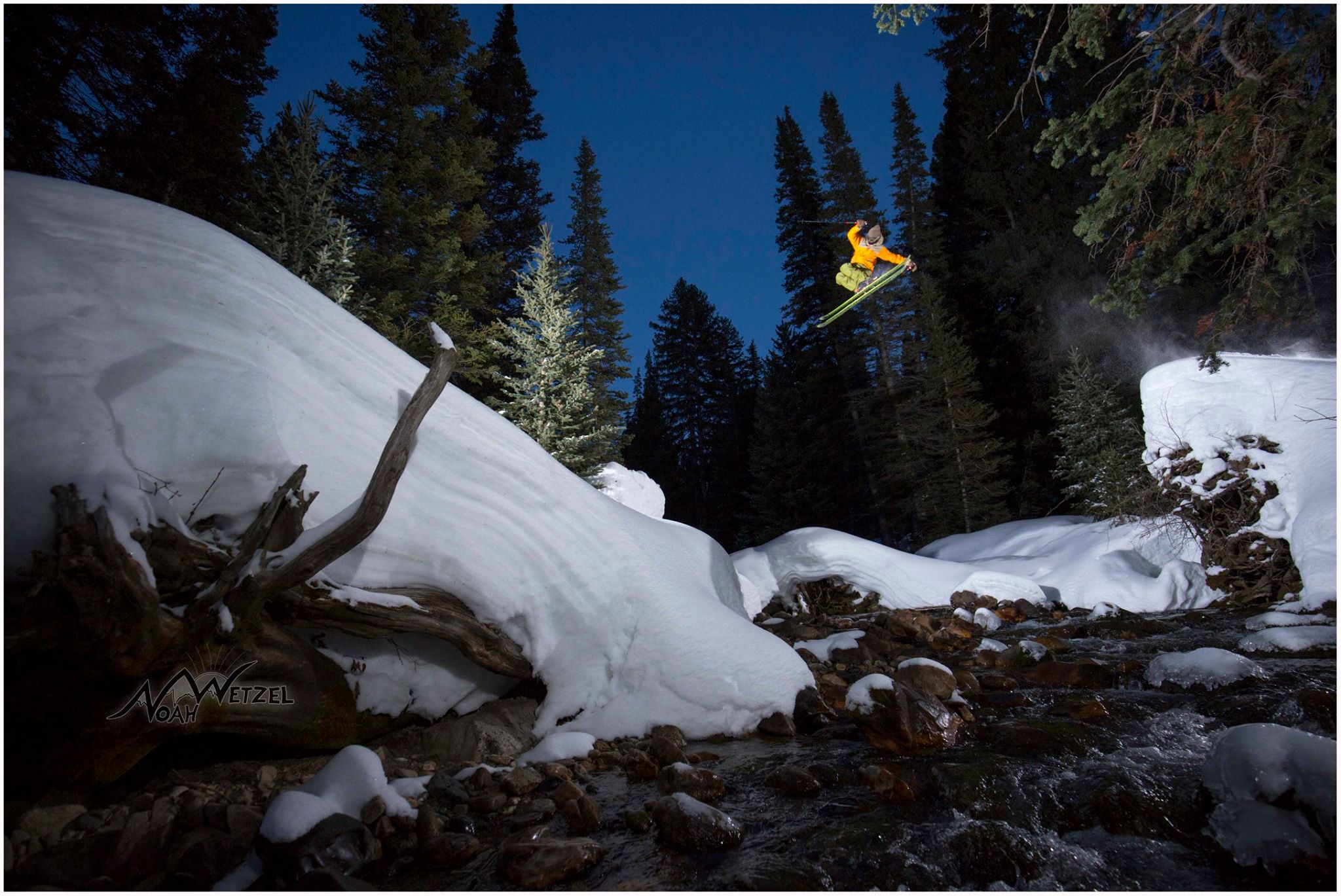 PORTFOLIO IMAGE 4 of 9 WILLIE NELSON gapping a creek below Snowbird Ski & Summer Resort, Utah! 
