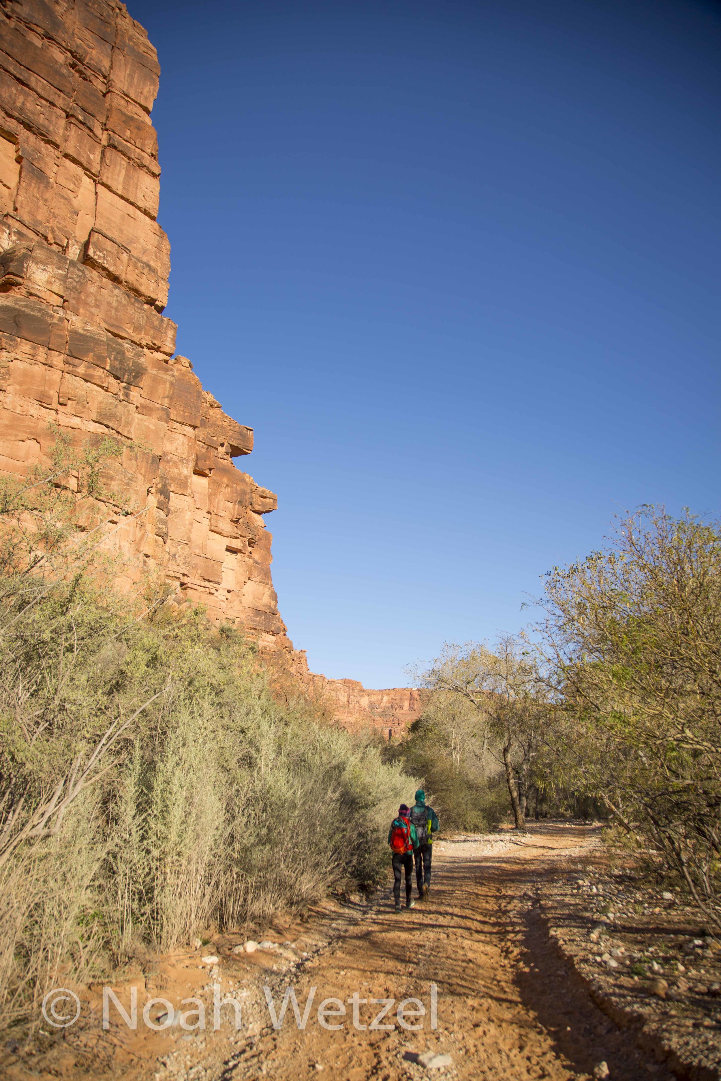 Jerome and Rachel nearing Supai, Arizona