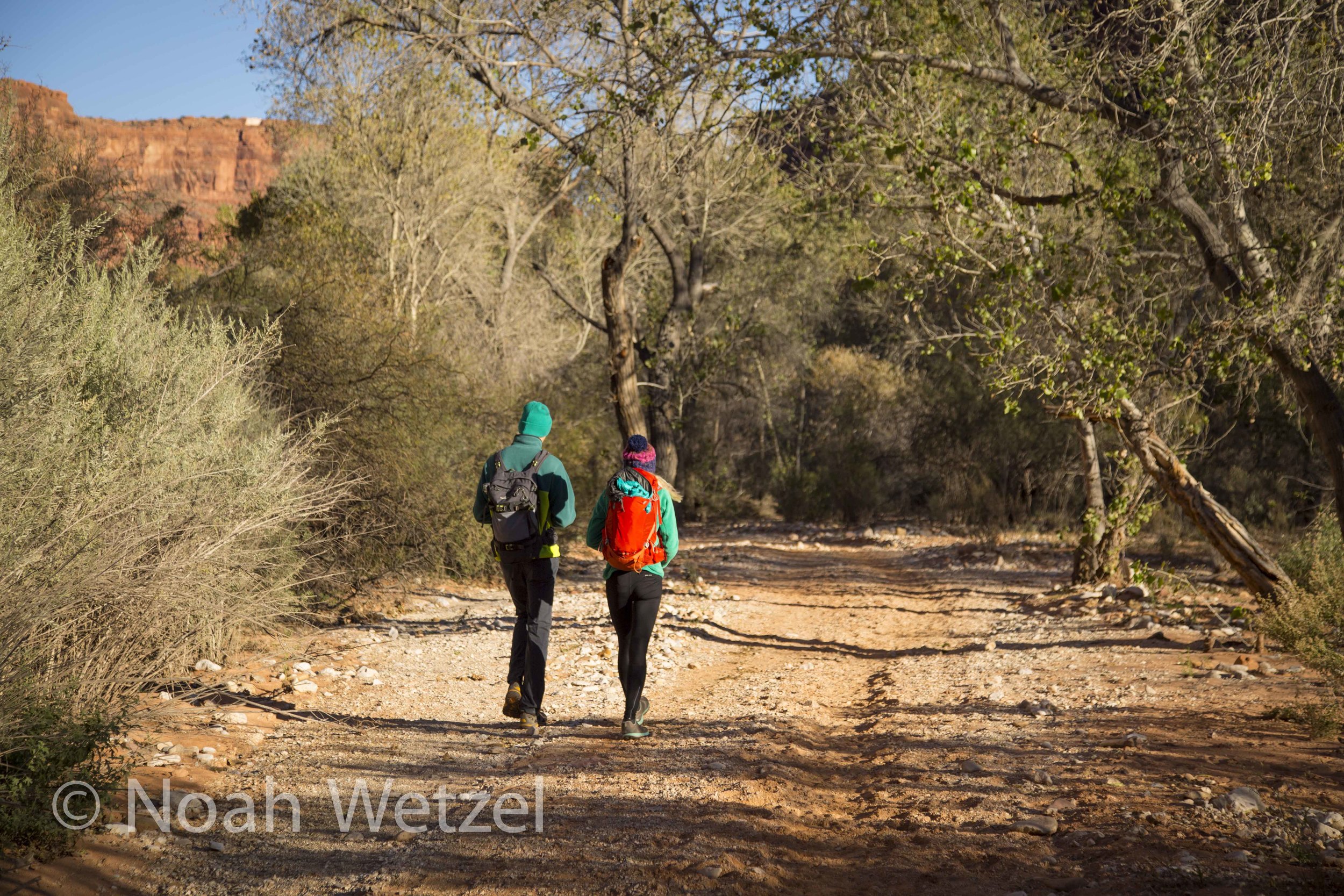 Jerome and Rachel approaching Supai, Arizona