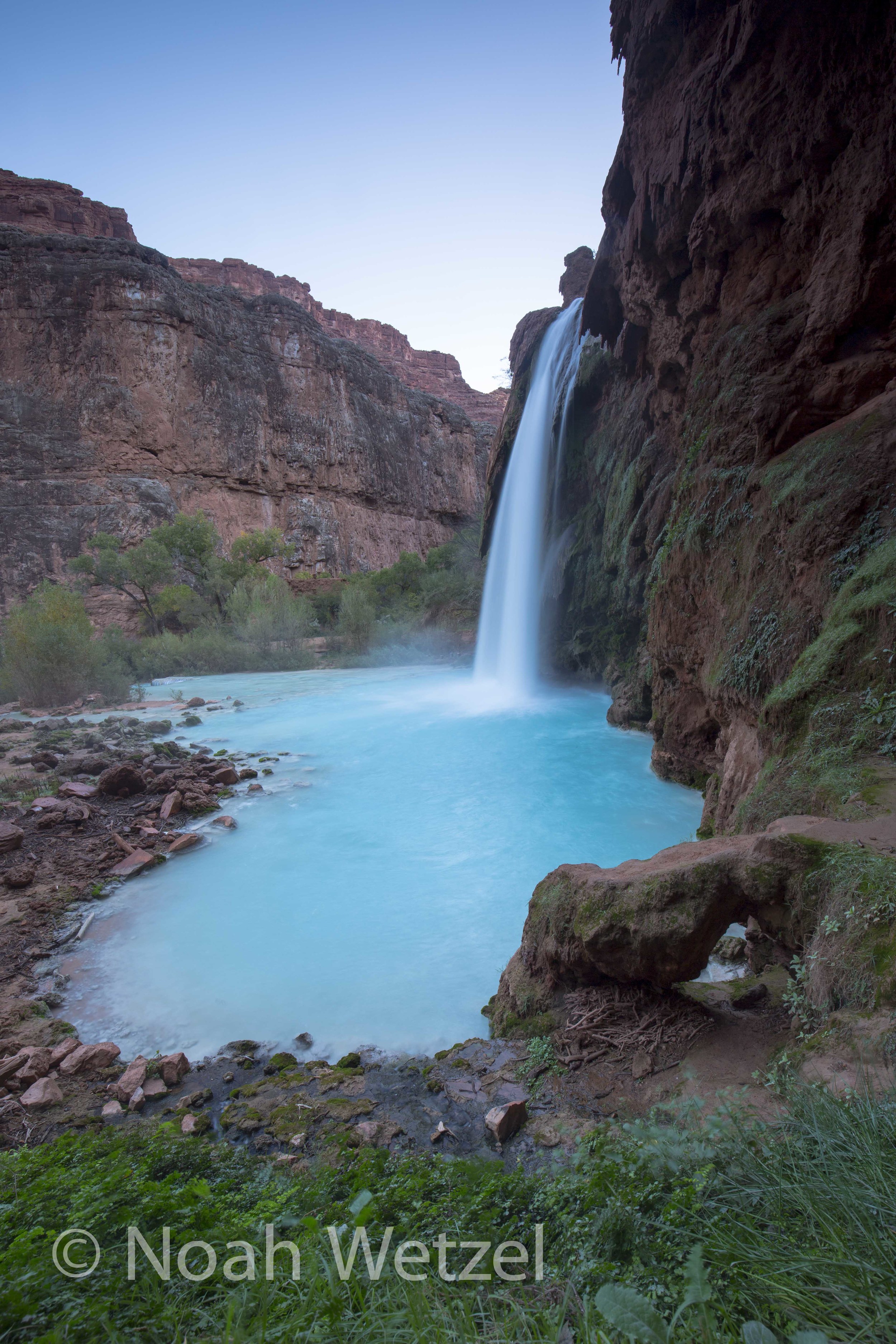 Sunrise at Havasu Falls in Supai, Arizona