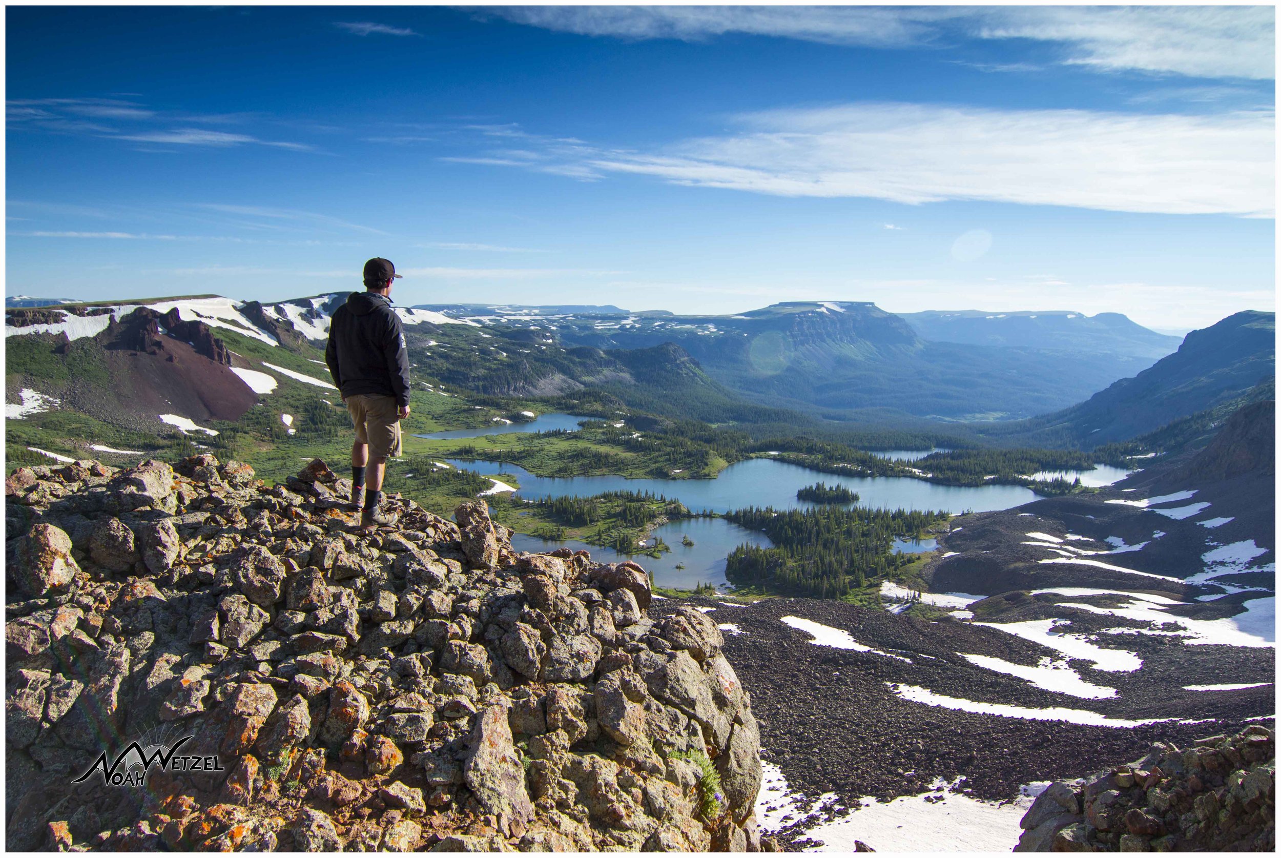 Self Portrait overlooking Island Lake in the Flat Tops Wilderness. Colorado