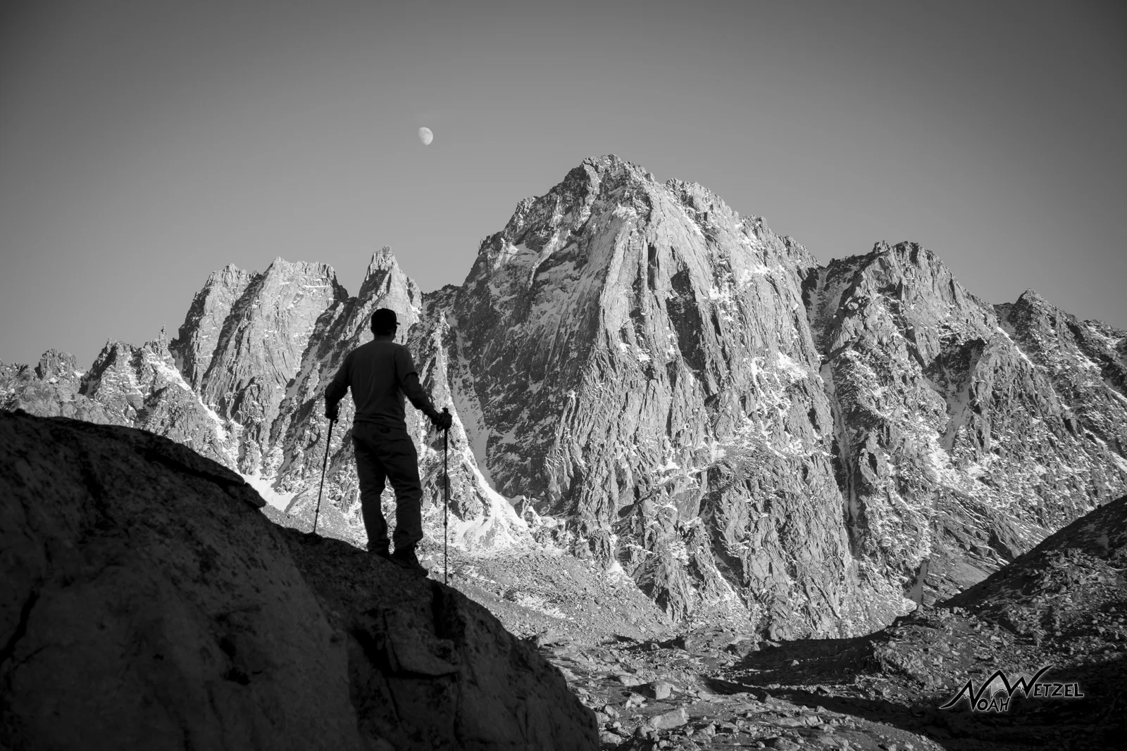 Brother Benny overlooking Harrower Peak and Indian Basin on our second day in the Wind Rivers.