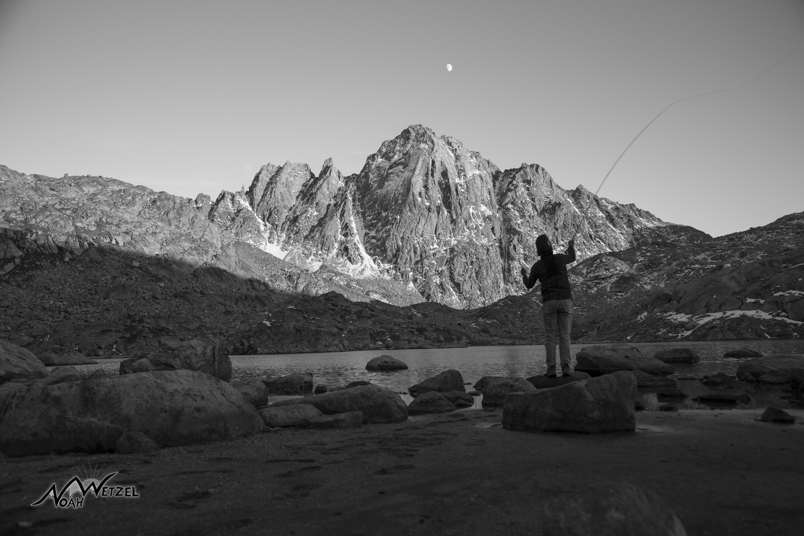 Self Portrait. Fly fishing...hoping for signs of life. Wind River Range. Wyoming