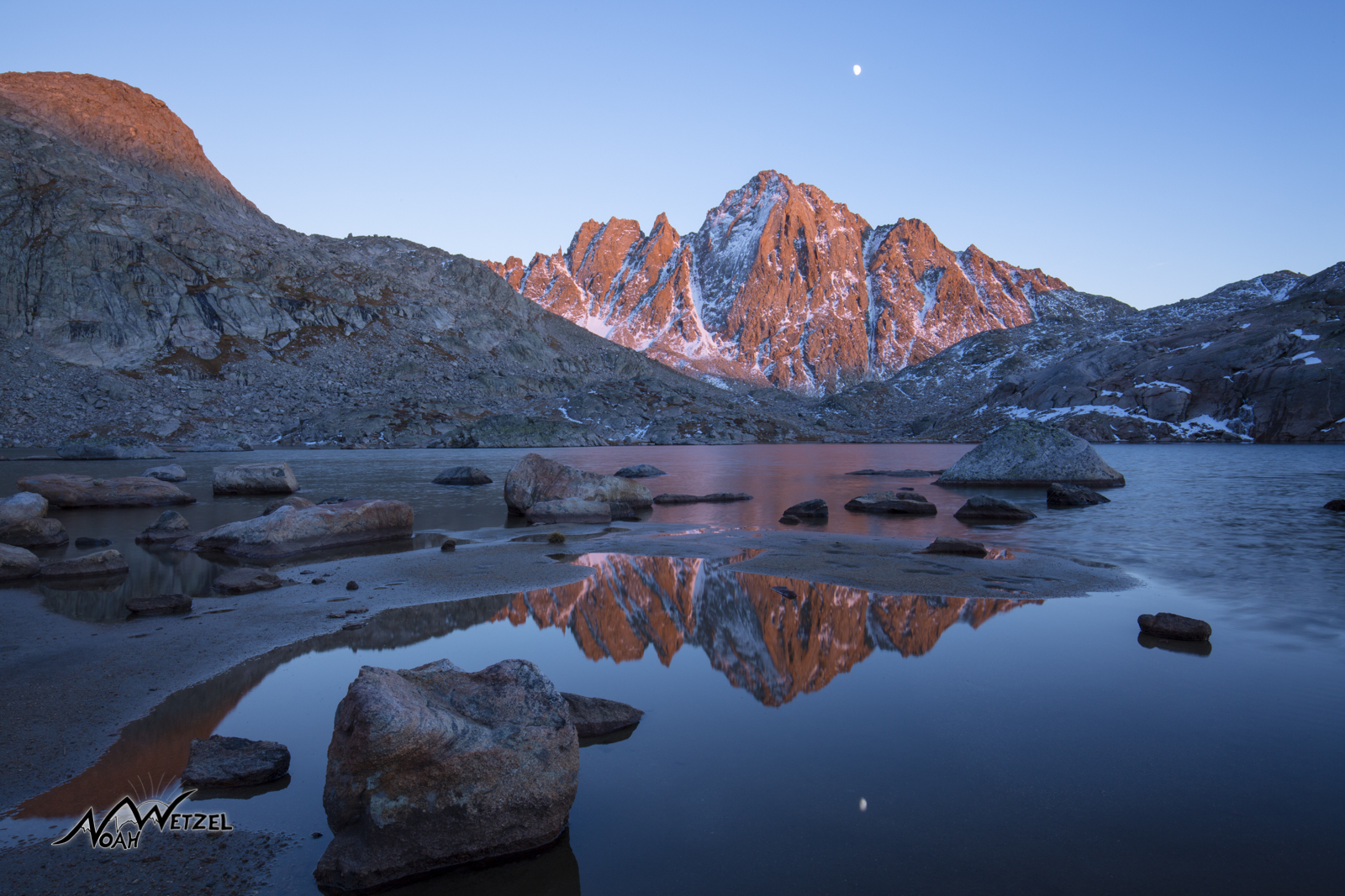 Harrower Peak Reflection at Indian Basin. Wind River Range. Wyoming
