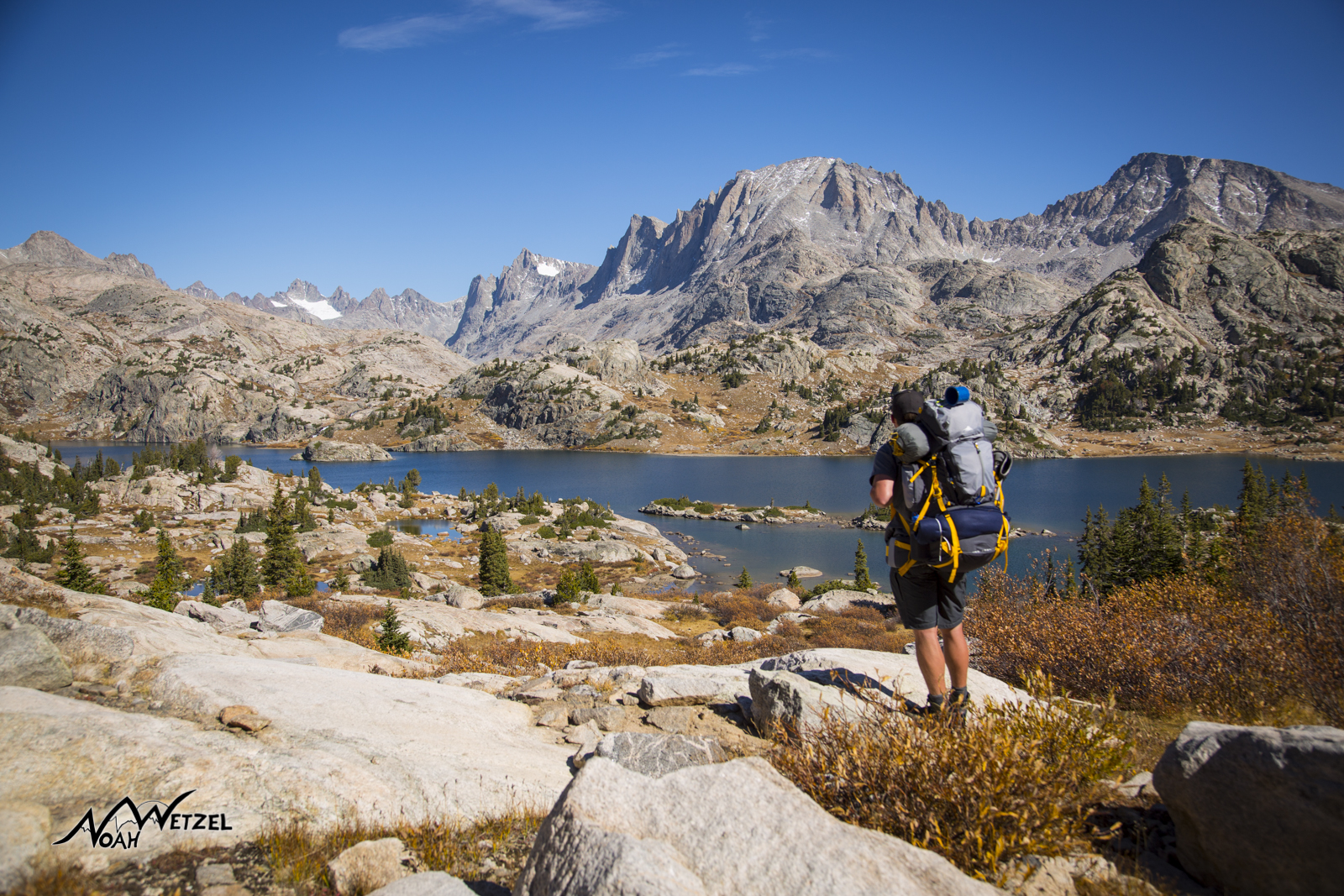 Ben overlooking Island Lake. Wind River Range. Wyoming