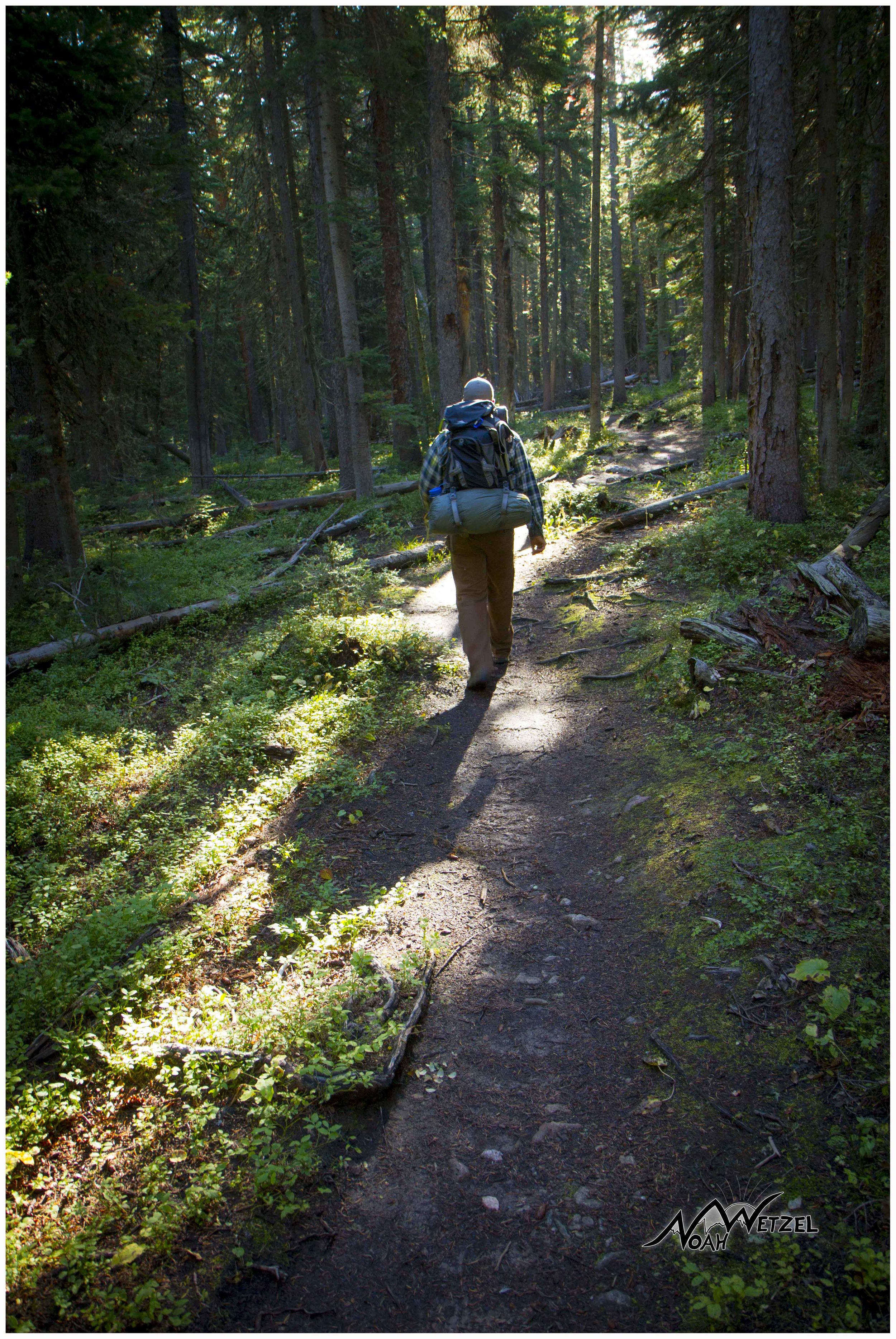 My brother Ben Wetzel backpacking in the Eagles Nest Wilderness near Steamboat Springs, Colorado. 