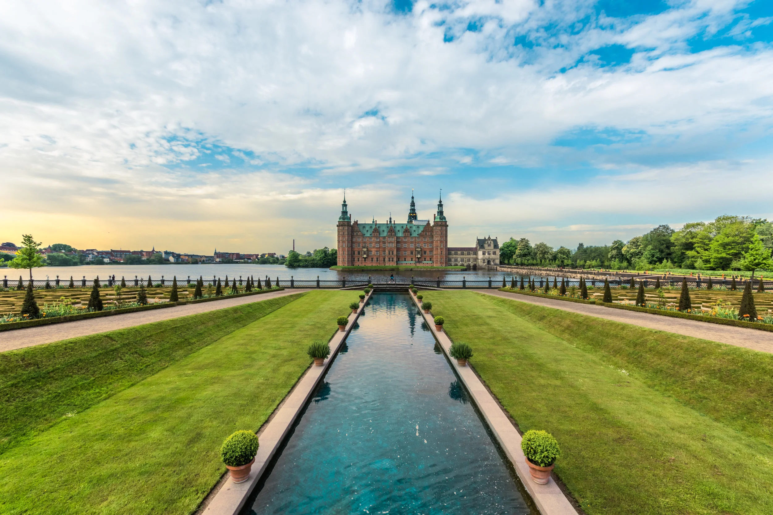 The palace in summer, seen from the garden.