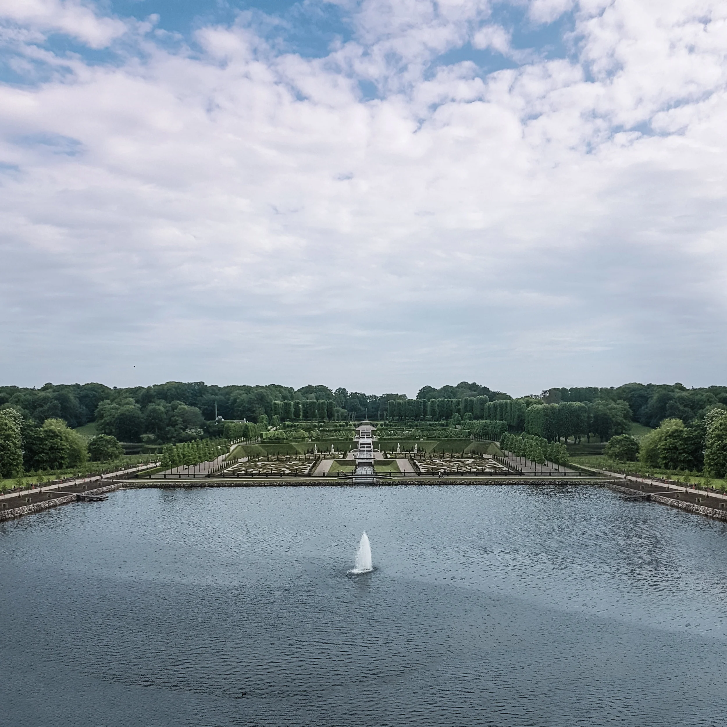 The garden seen from teh castle.