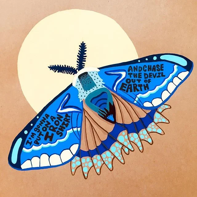 Disco Devil in Blue.
.
.
.
.
.
#illustration #design #moth #disco #devil