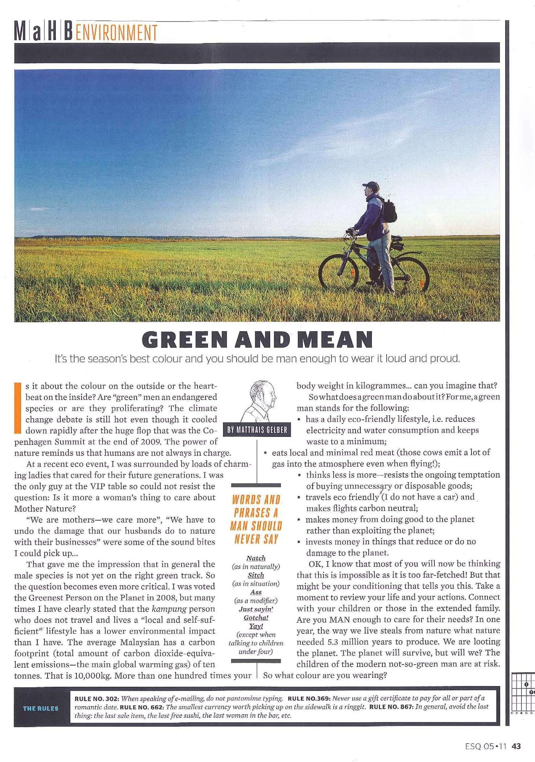 Green and Mean | Esquire Malaysia