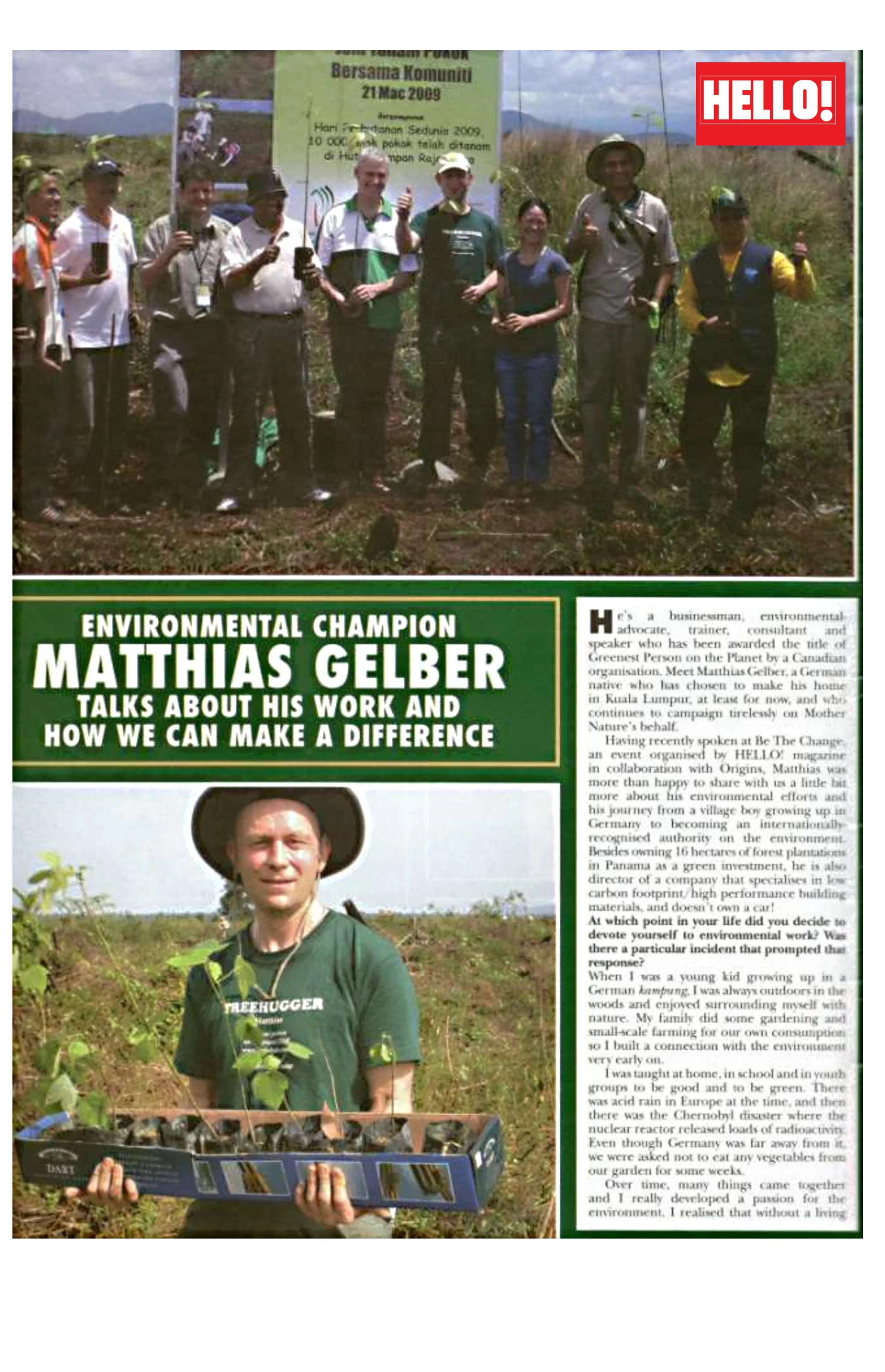Environmental Champion | HELLO! Magazine
